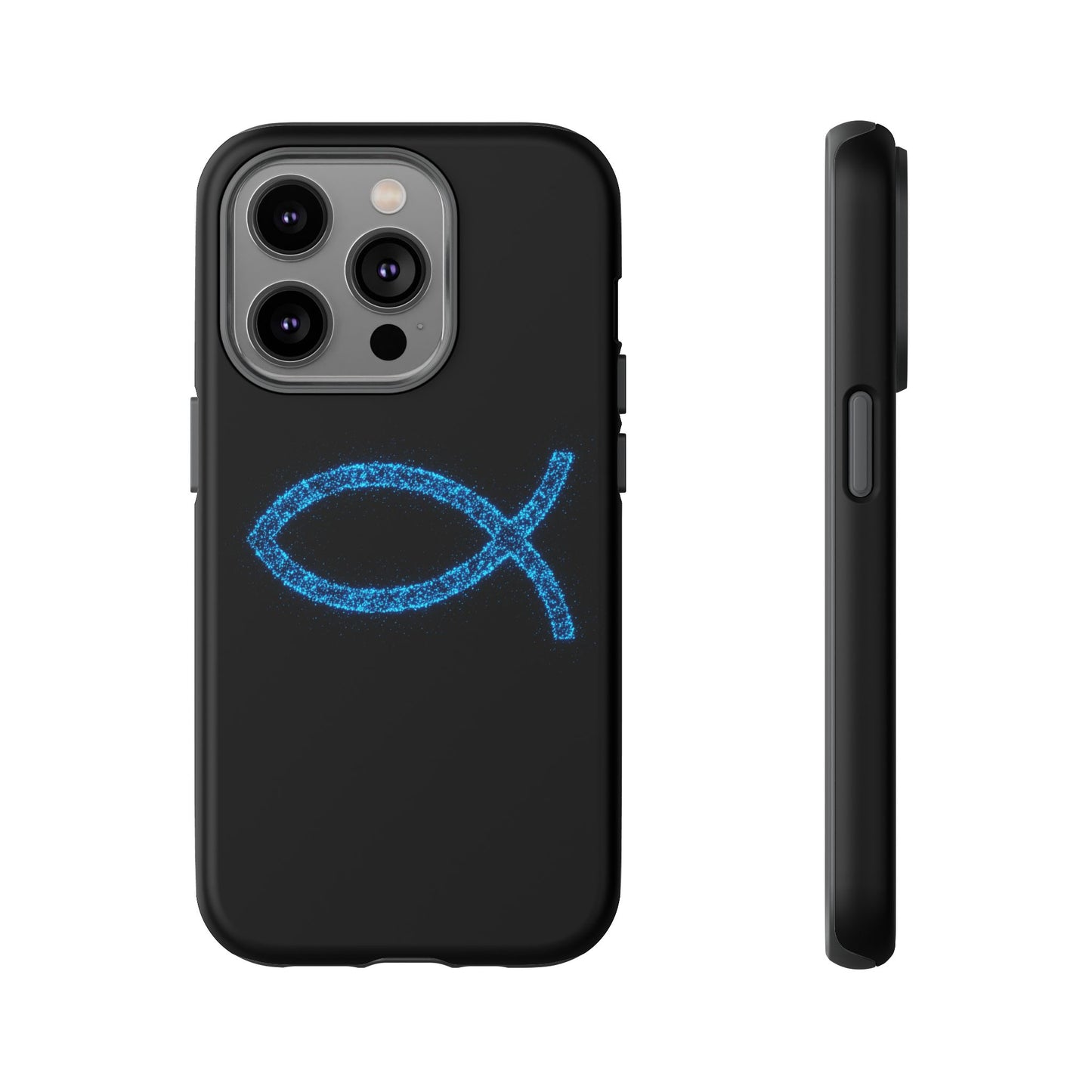 Stylish Tough iPhone Case with Sparkling Fish Design - Durable Phone Protection
