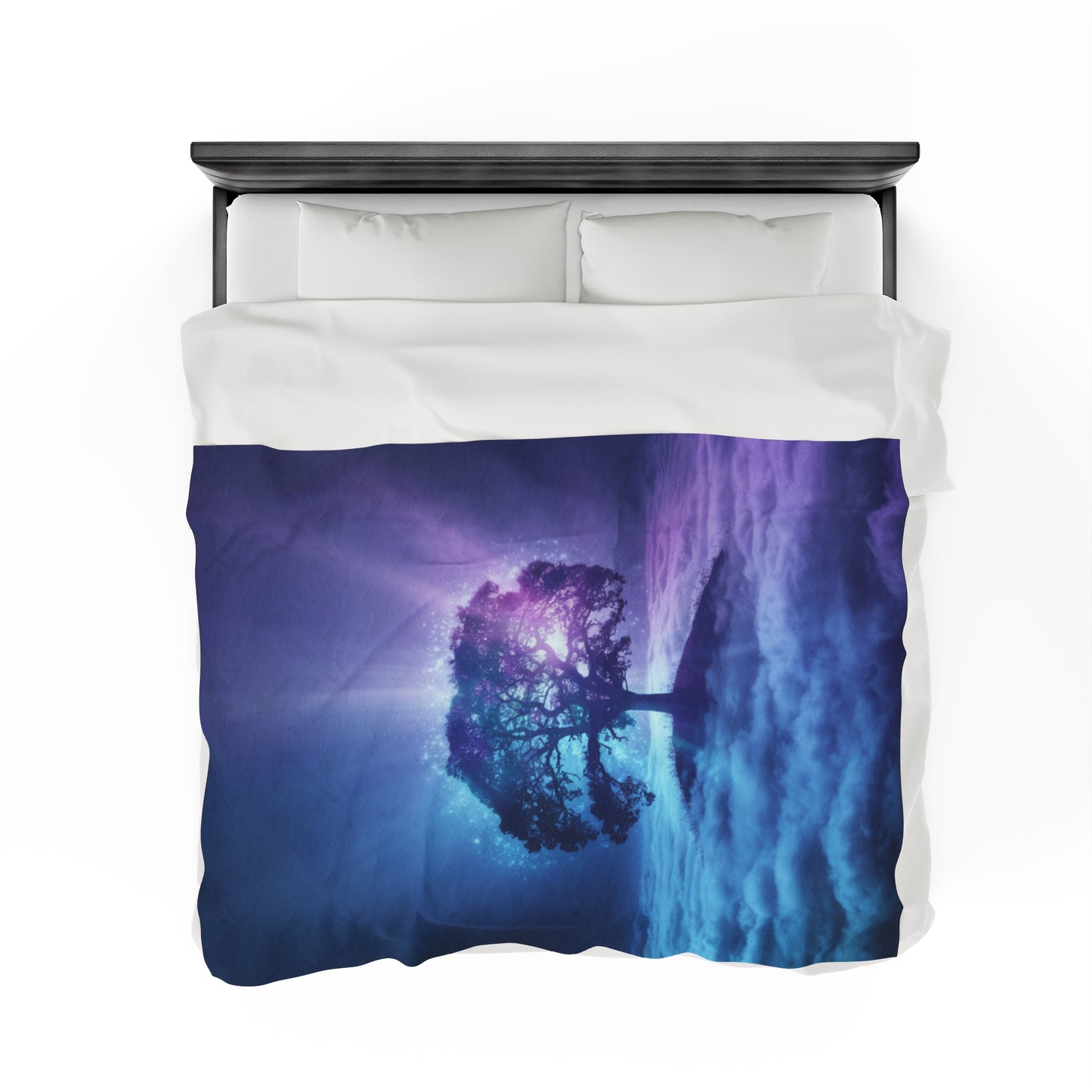 Plush Blanket Dreamy Tree in the Clouds Design