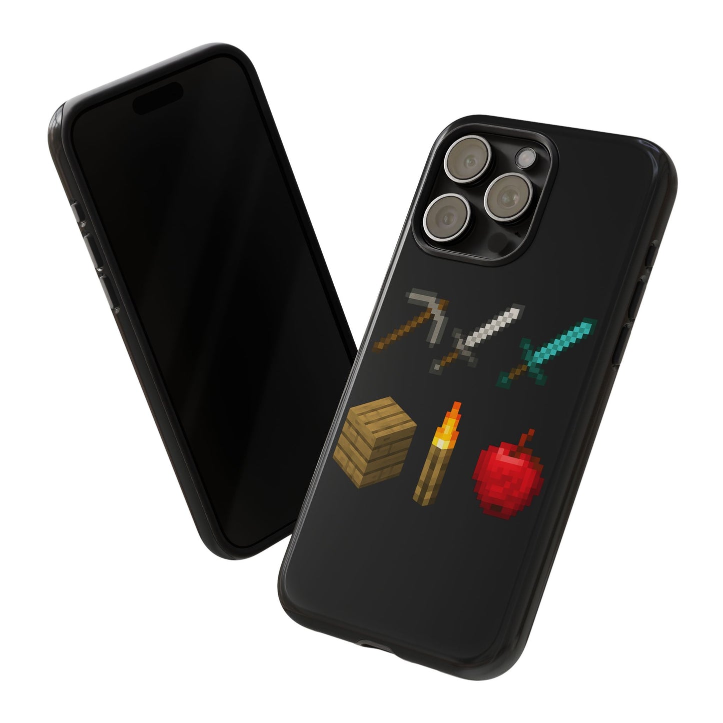 Pixel Art iPhone Case - Gaming-Inspired Tough Case for Gamers inspired by Minecraft Phone Case