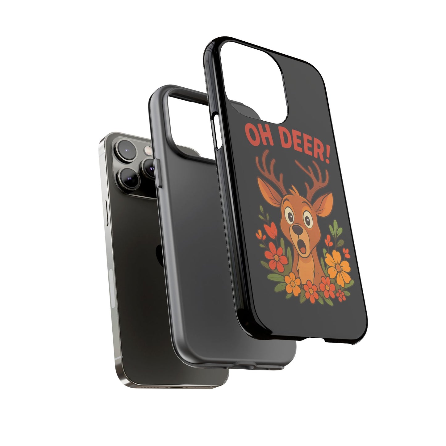 iPhone Case - Startled Deer 'Oh Deer' Nature Lover Phone Case Funny iPhone Accessory