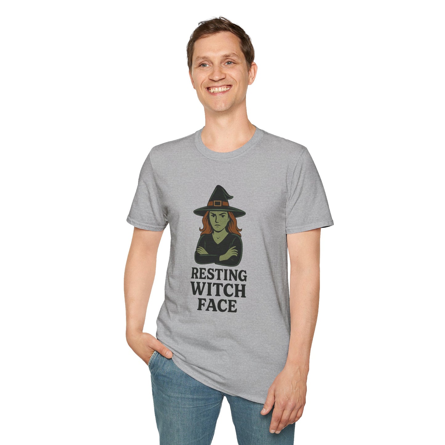 Resting Witch Face T-Shirt • Funny Halloween Witch Tee • Cozy Spooky Season Graphic Tee • Autumn Witch Shirt • Witches Aesthetic Fashion