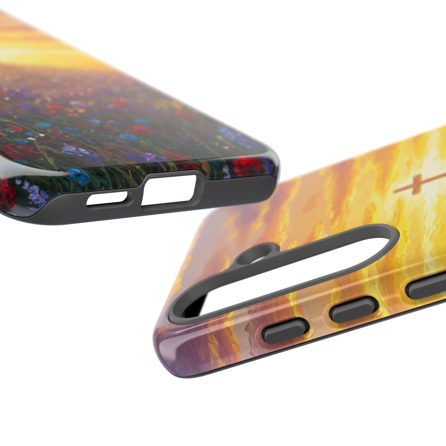 Samsung Phone Case - Monet Style Cross Christian Phone Case Spiritual Case Inspirational Samsung Case