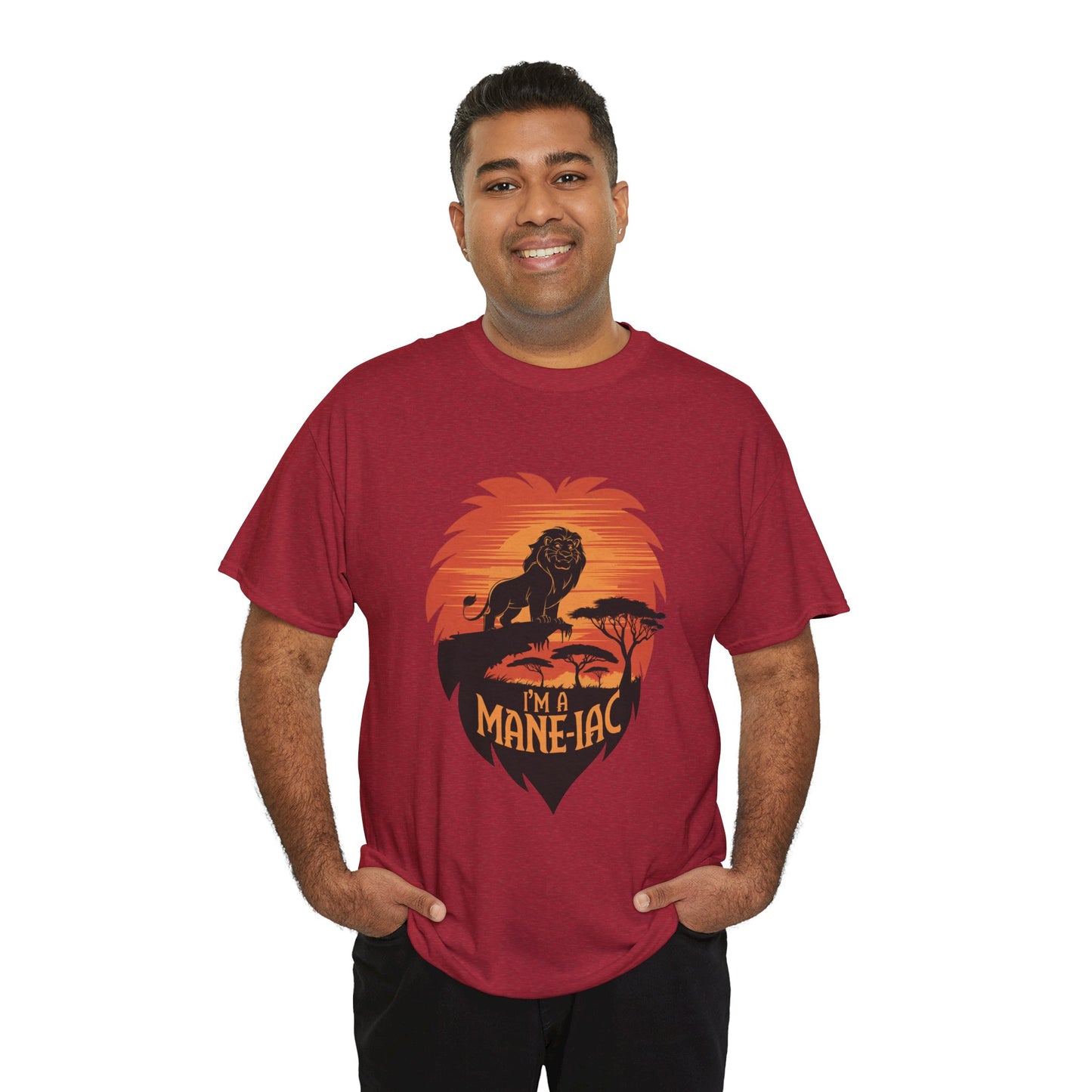 I’m a Mane-iac Lion Classic Fit Tee – Clean Stylized Animal Art, Funny Mane Pun, Everyday Quiet Luxury, Perfect for Smart Casual Looks