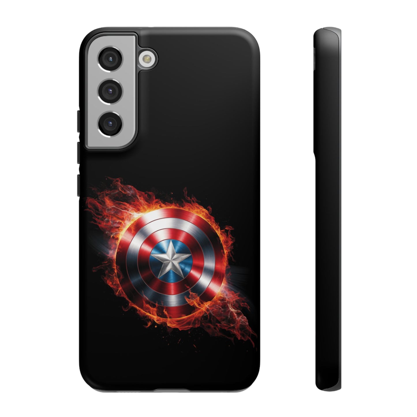 Captain America Shield in Flames Samsung Galaxy Tough Case