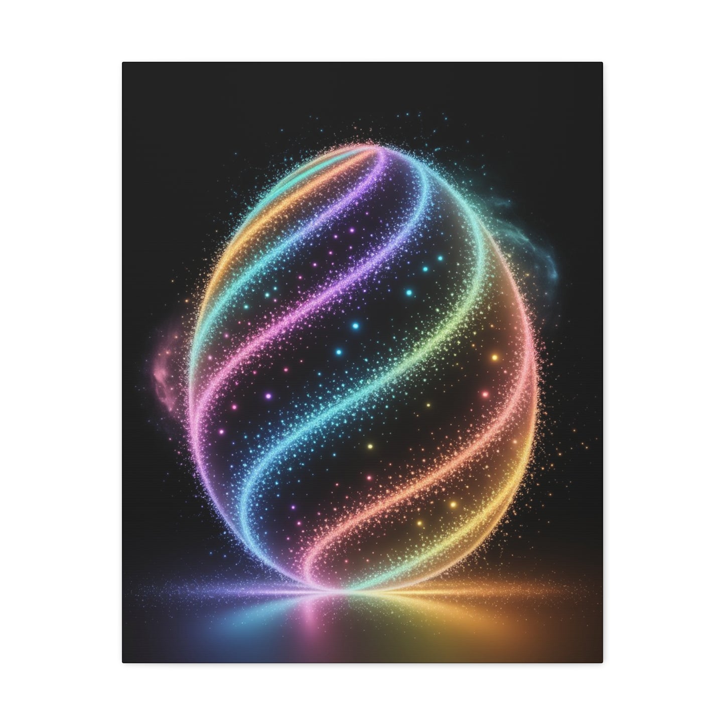 Colorful Swirl Canvas Art Easter Egg Art Easter Canvas Easter Decor