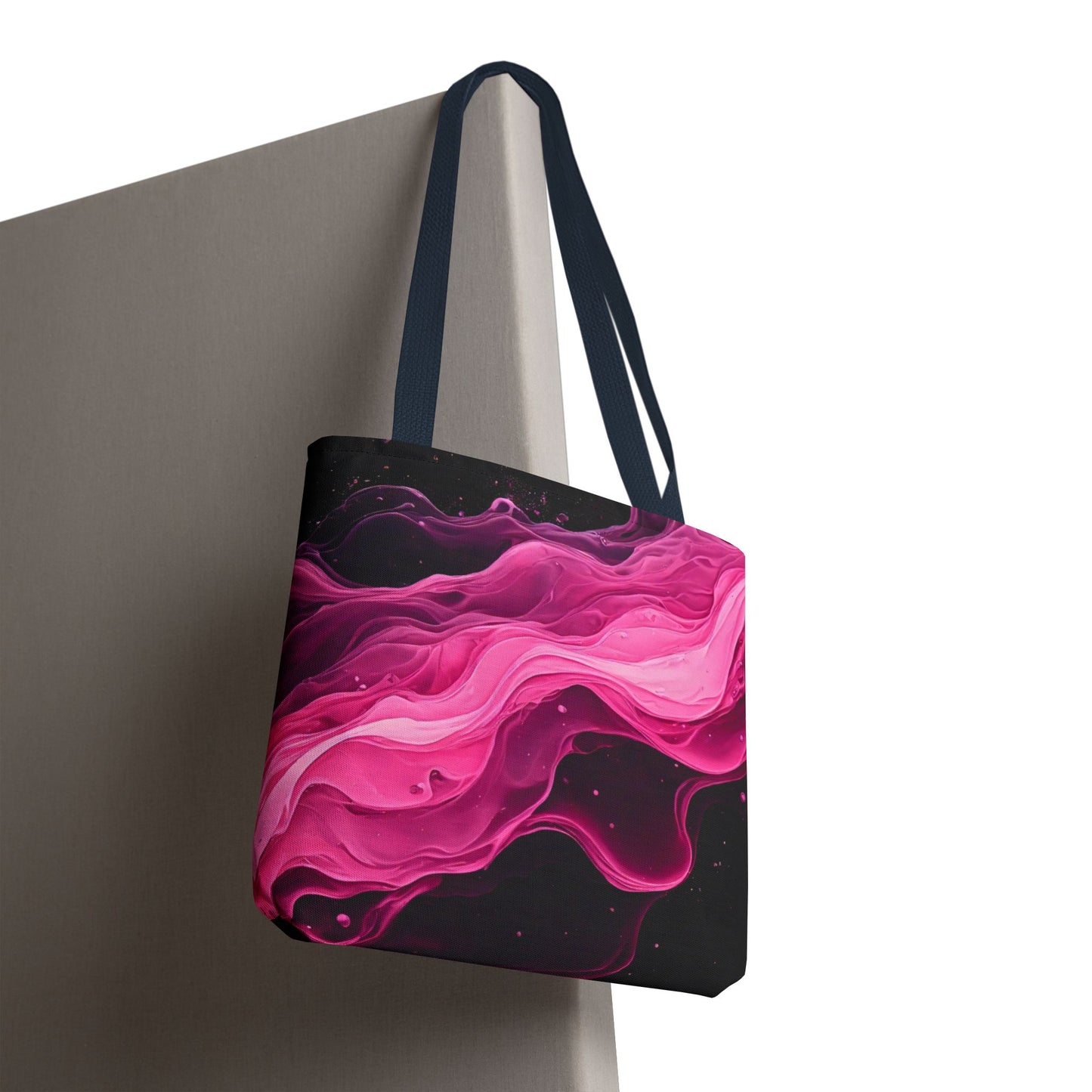 Pink Abstract Tote Bag | Bold Magenta Swirl Art Print Tote | Abstract Expressionism Carryall | Statement Shopper | Canvas Tote Bag