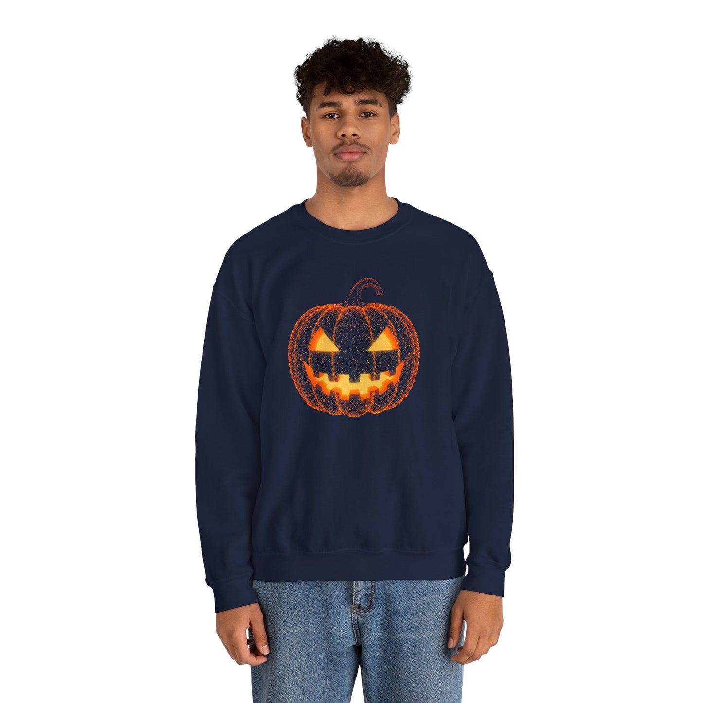 Jack O'Lantern Pumpkin Sweatshirt • Halloween Crewneck Sweater • Spooky Season Fall Top • Cozy Autumn Pumpkin Patch Graphic Shirt