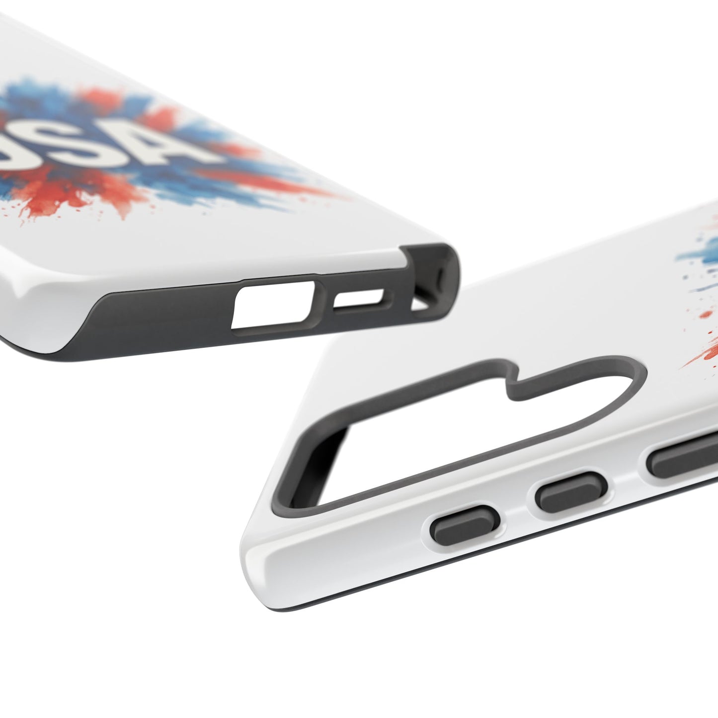 USA Splash Samsung Case - Patriotic Red White Blue Tough Cover, Dual-Layer Protection, 4th of July amd Veteran Gift for Galaxy