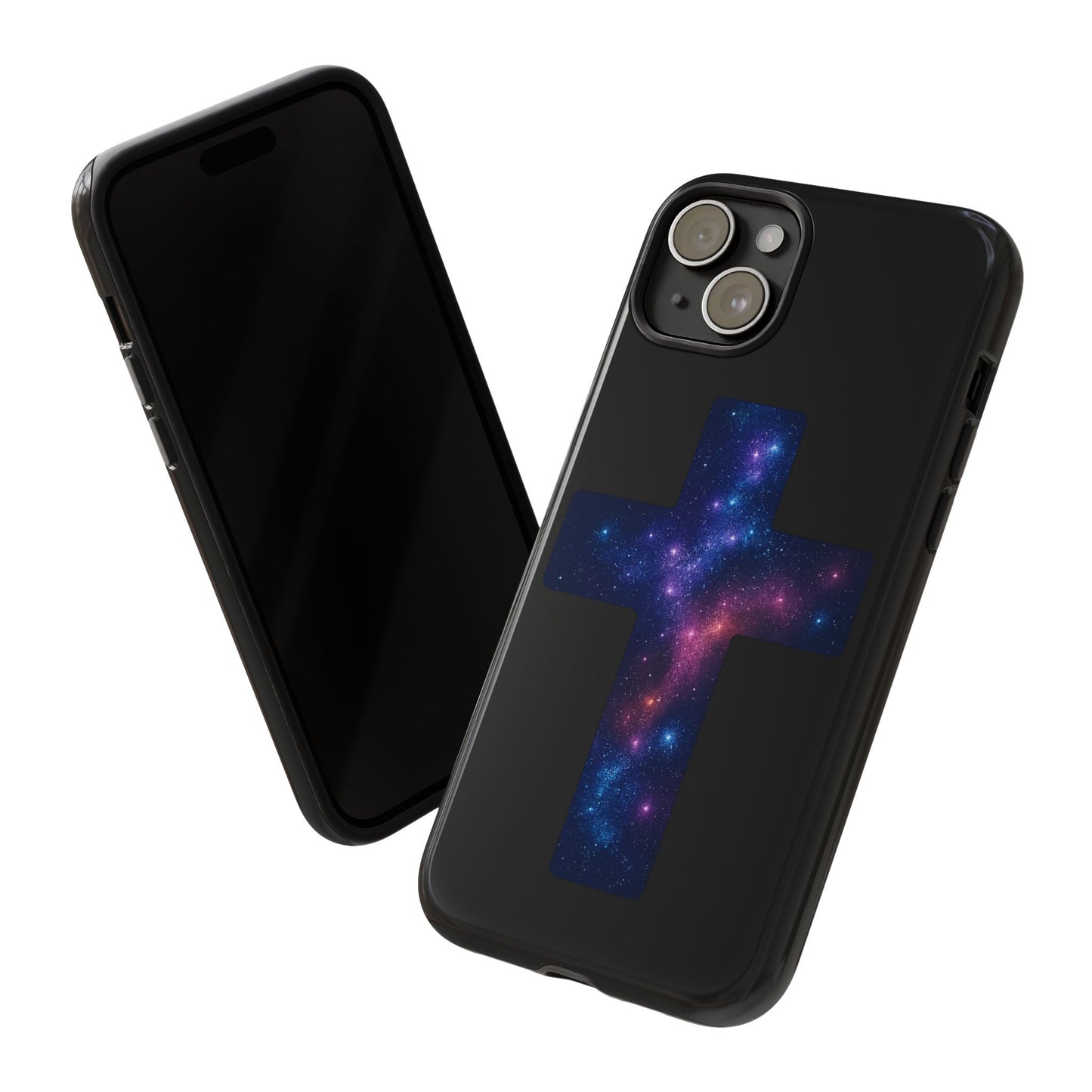 iPhone Case - Galactic Cross design Christian Phone Case Spiritual iPhone Accessory Religious Case Gift for Believers