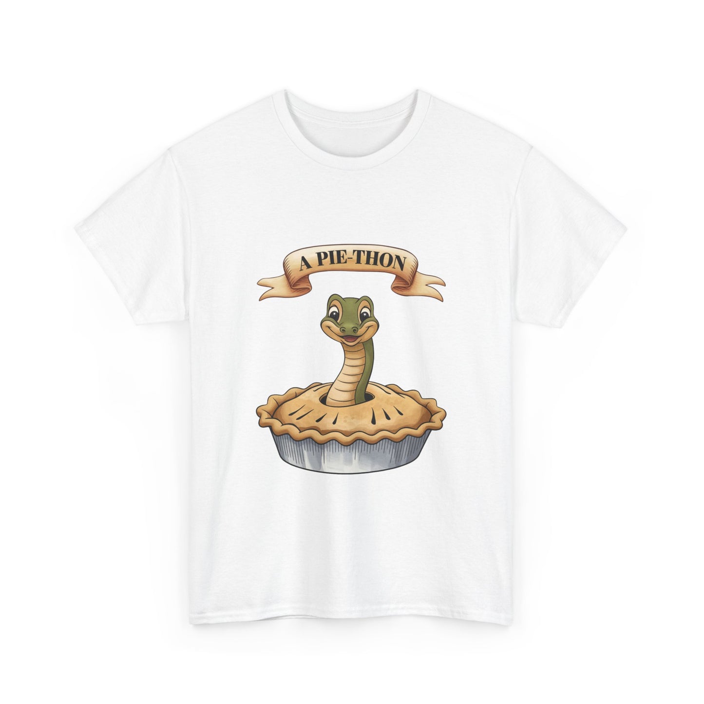 A Pie-Thon Funny Snake Pun Shirt – Cute Animal Joke T-Shirt – Quirky Graphic Tee for Pun Lovers, Reptile Fans, and Unique Gift Ideas