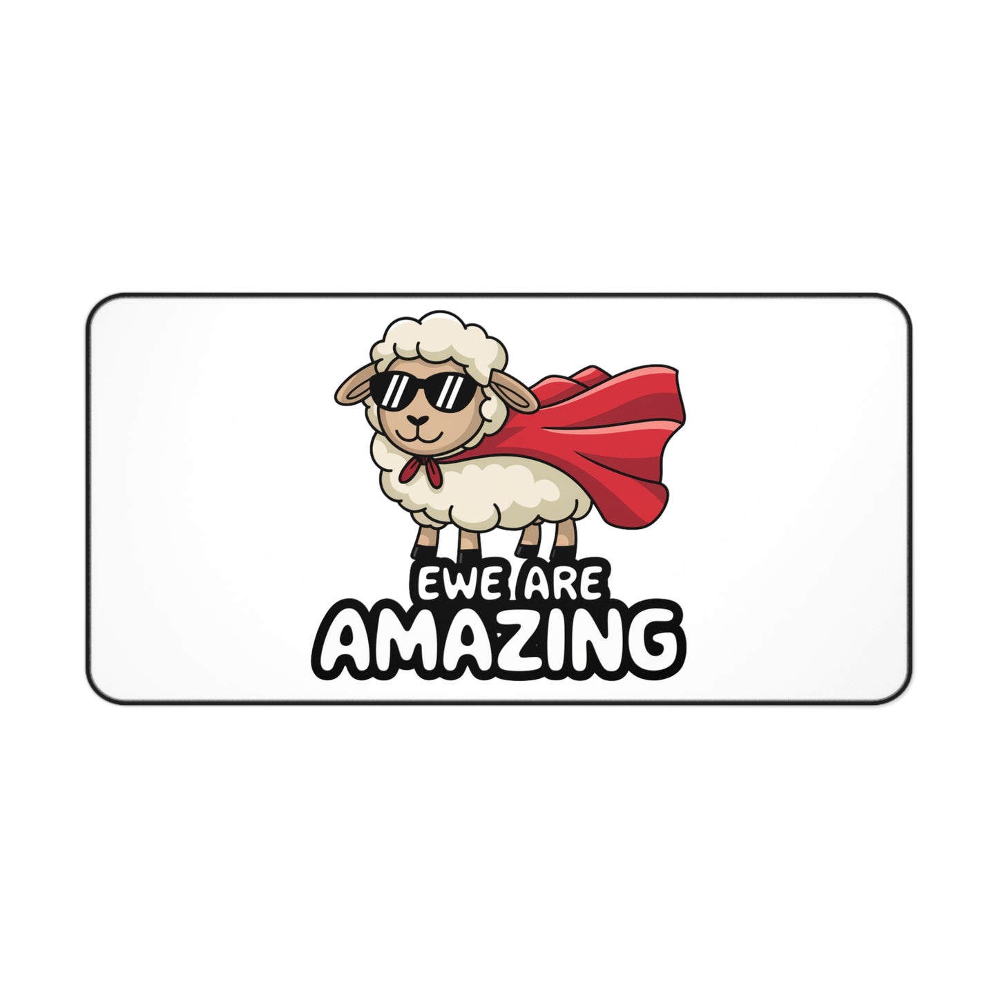 Ewe Are Amazing Desk Mat Funny Sheep Mouse Pad Motivational Office Gift Cute Teacher Desk Decor Gaming or Work Setup Mat