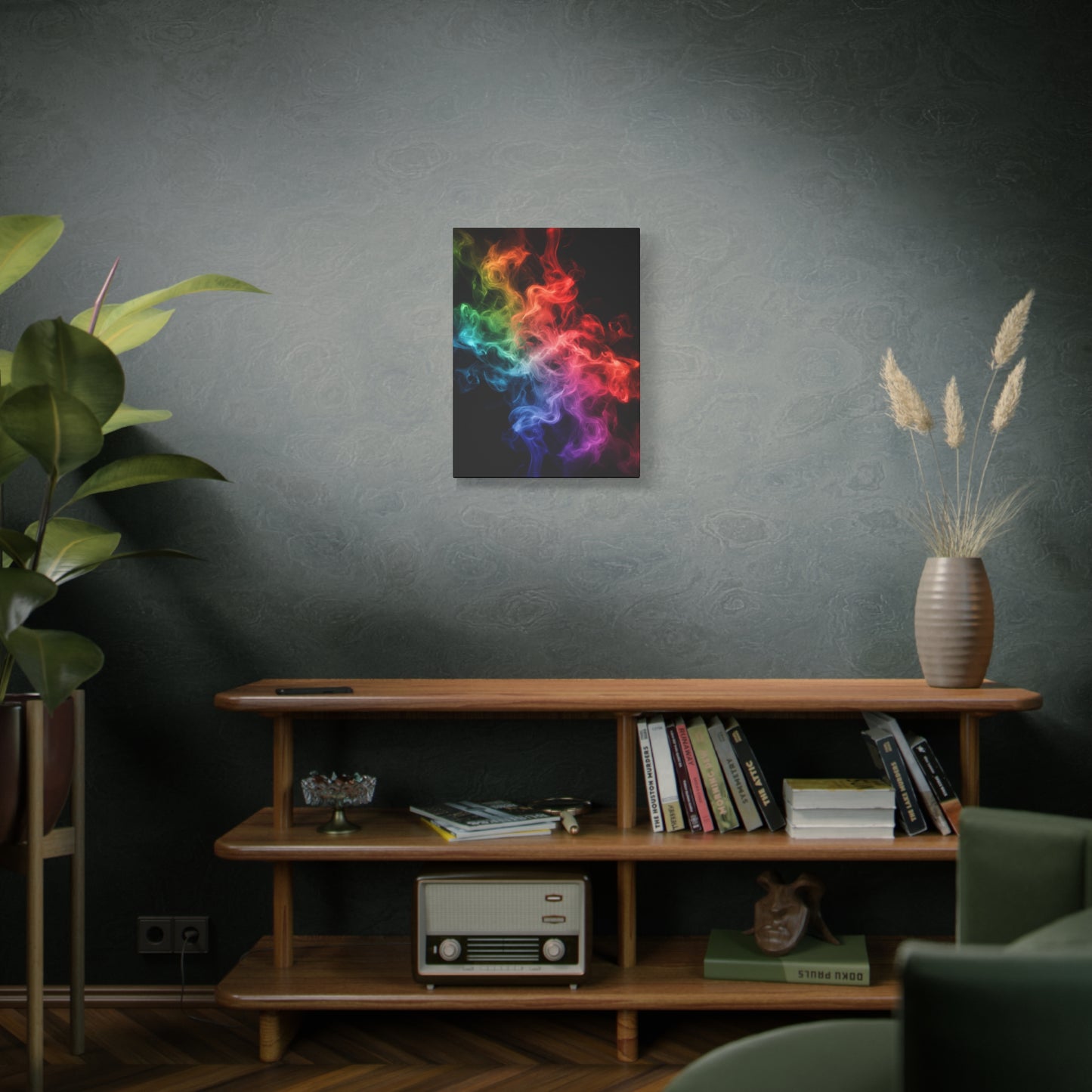Canvas Wall Art Colorful Smoke Streak
