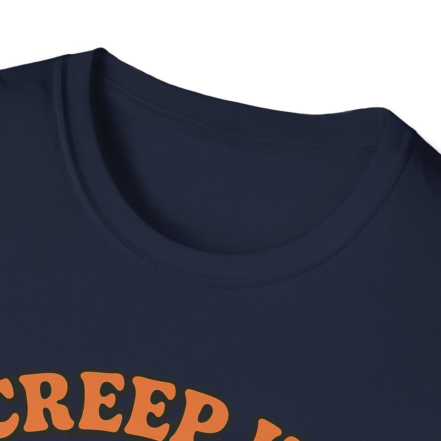 Creep It Cute Ghost Halloween Shirt - Kawaii Ghost Tee with Bow and Pumpkin, Spooky-Cute Fall Graphic T-Shirt, Spooky Season Halloween Top