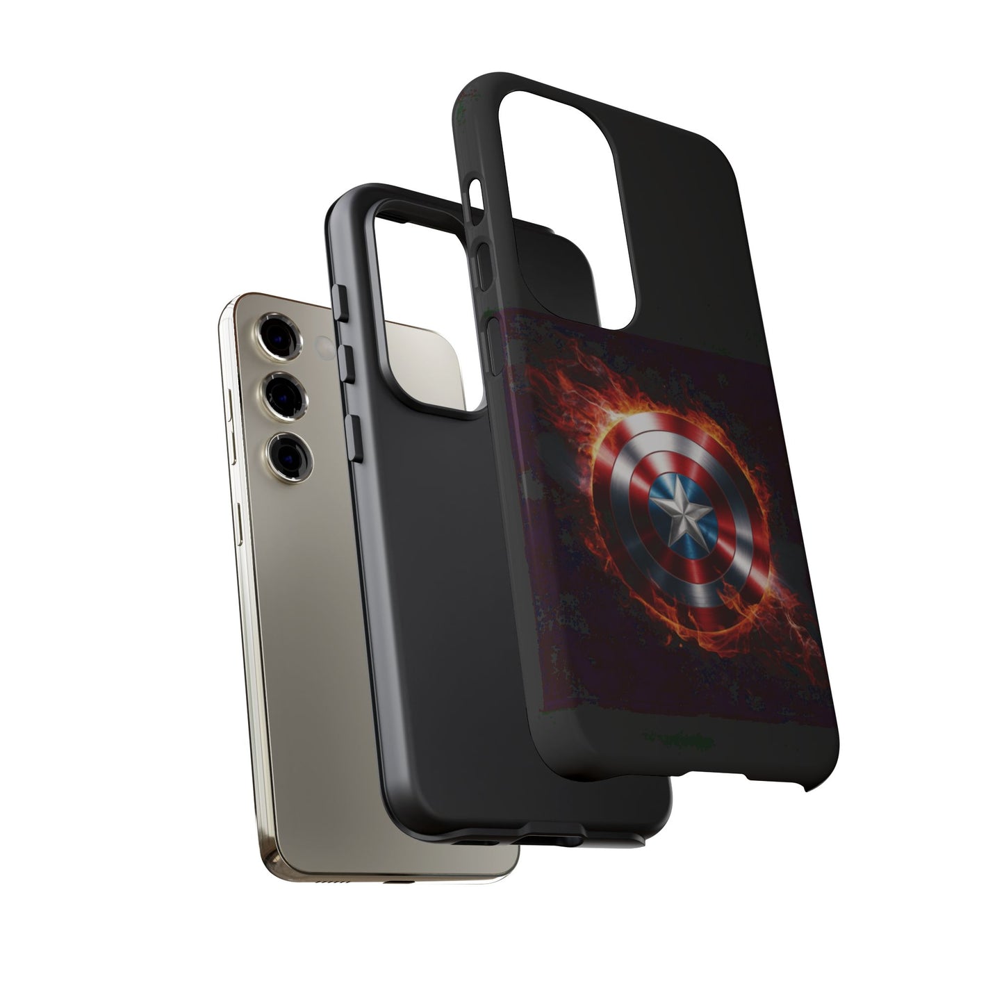Captain America Shield in Flames Samsung Galaxy Tough Case