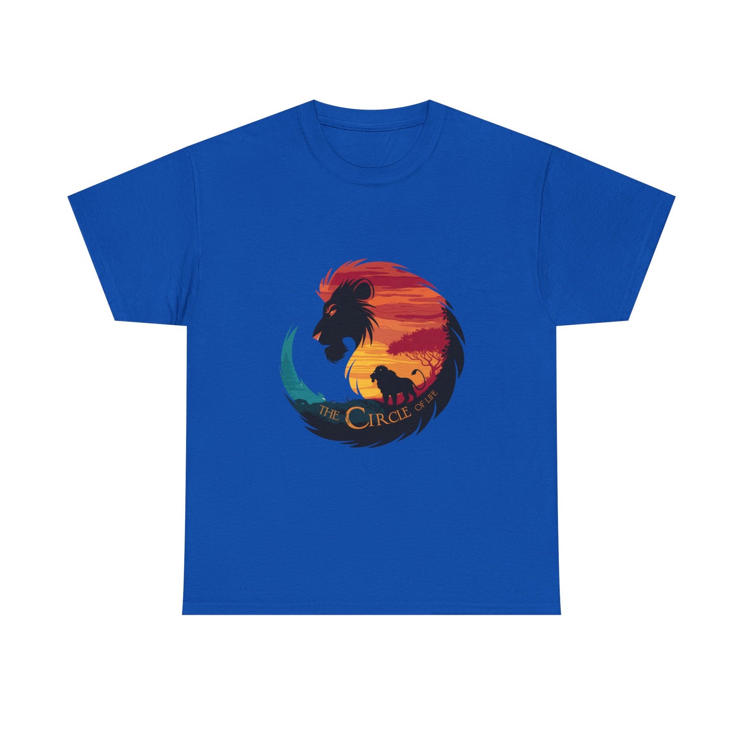 The Circle of Life Lion Shirt – Sunset Safari Wildlife Graphic Tee – Inspirational Nature T-Shirt for Animal Lovers & Adventure Fans