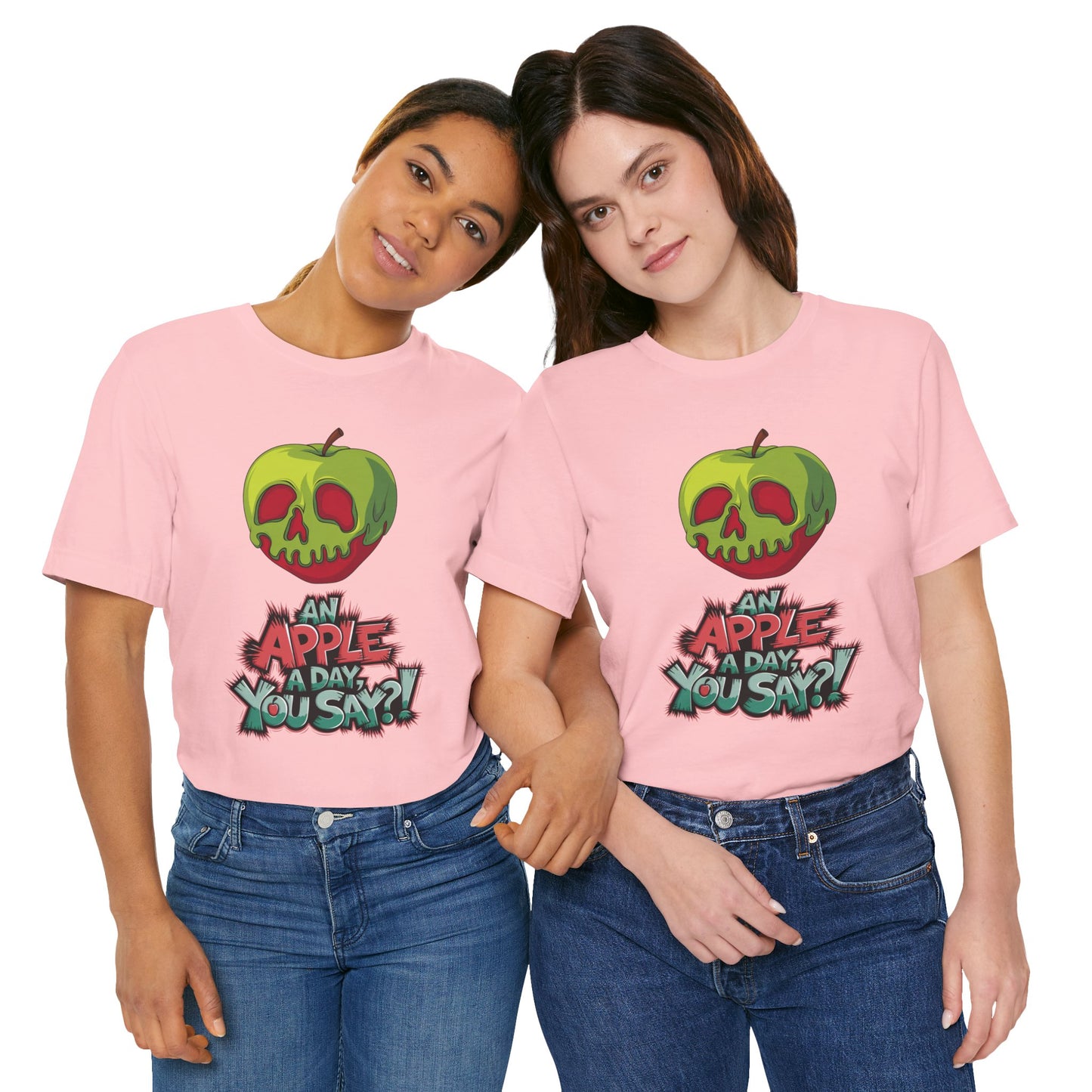 Funny Apple Skull Shirt – An Apple A Day You Say? – Grunge Fruit Tee – Y2K Nostalgia T‑Shirt – Gift for Fruit Lovers