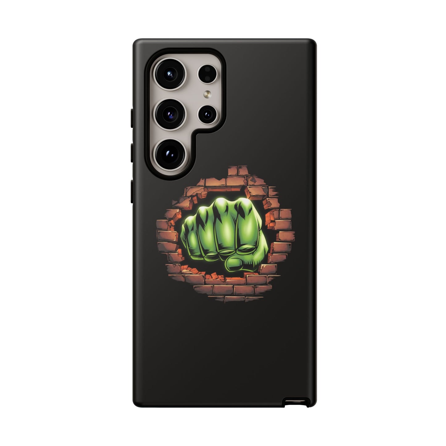 Samsung Phone Case, Green Fist Smashing Wall Design, Comic Book Phone Case, Geeky Case