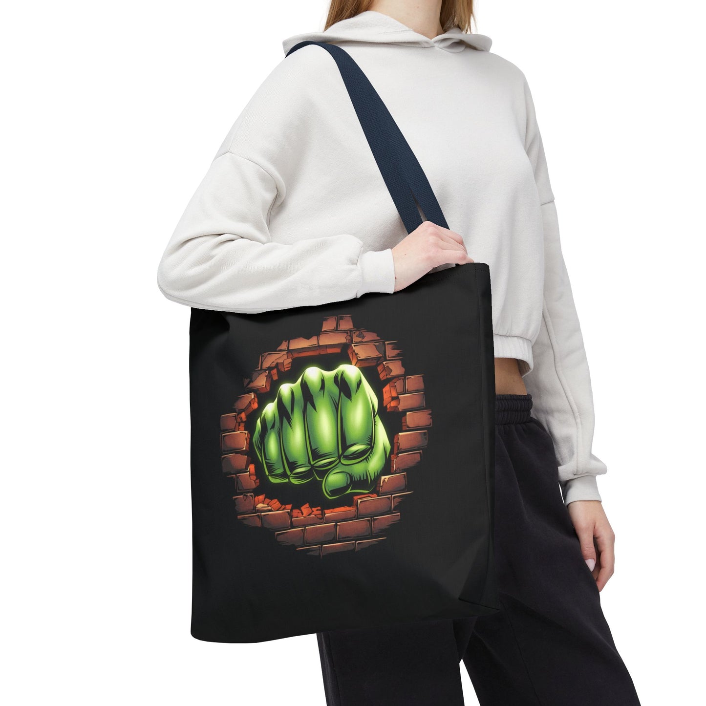 Green Fist Tote Bag, Comic Book Bag, Geeky Gift, Tote for Geeks, Reusable Bag