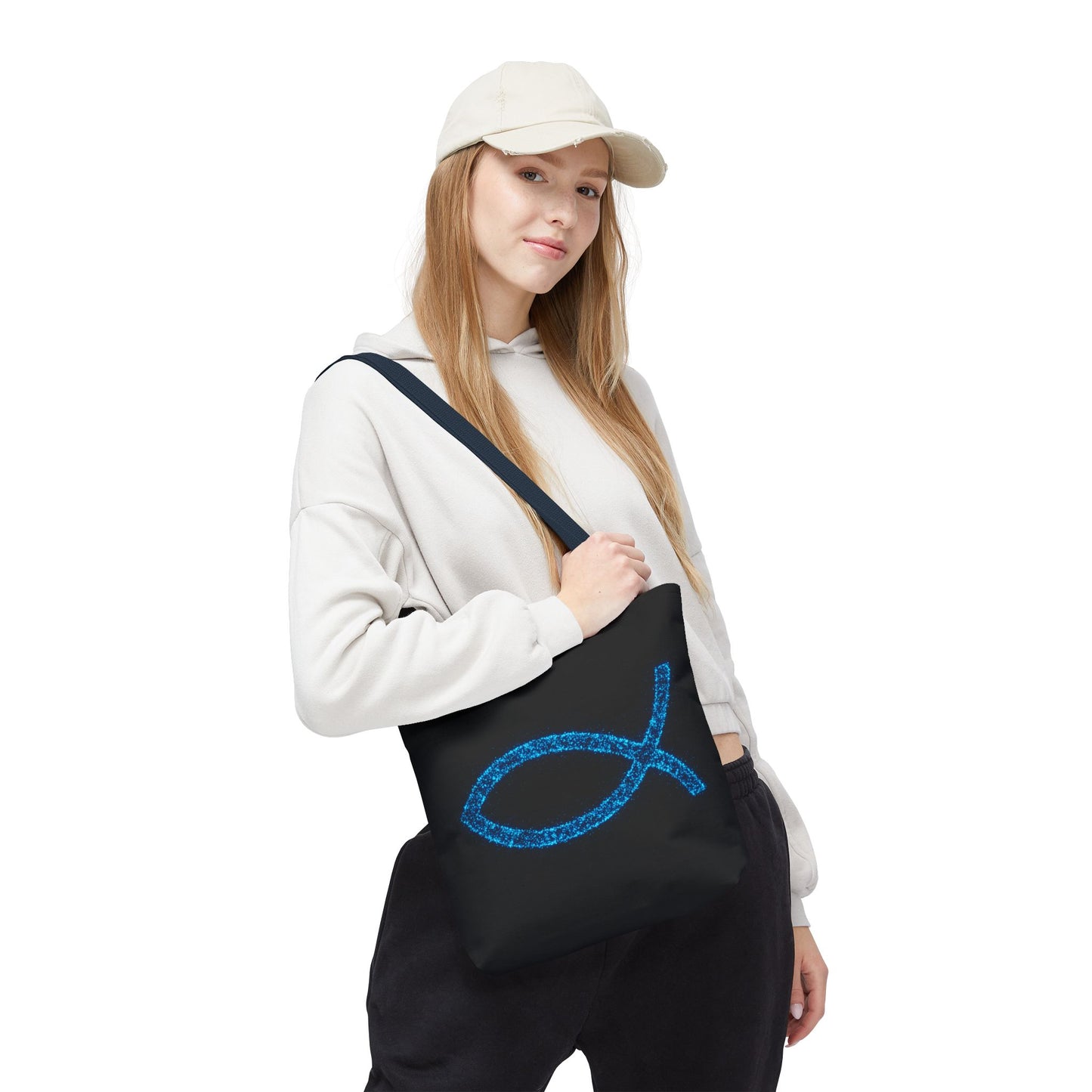 Sparkling Fish Symbol Tote Bag - Inspirational Vibes