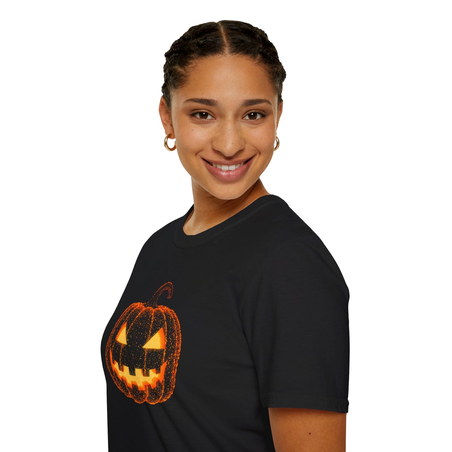 Bioluminescent Jack-O'-Lantern Halloween Shirt - Glowing Pumpkin Face Tee, Spooky Fall T-Shirt, Halloween Party Shirt, Unisex Fit