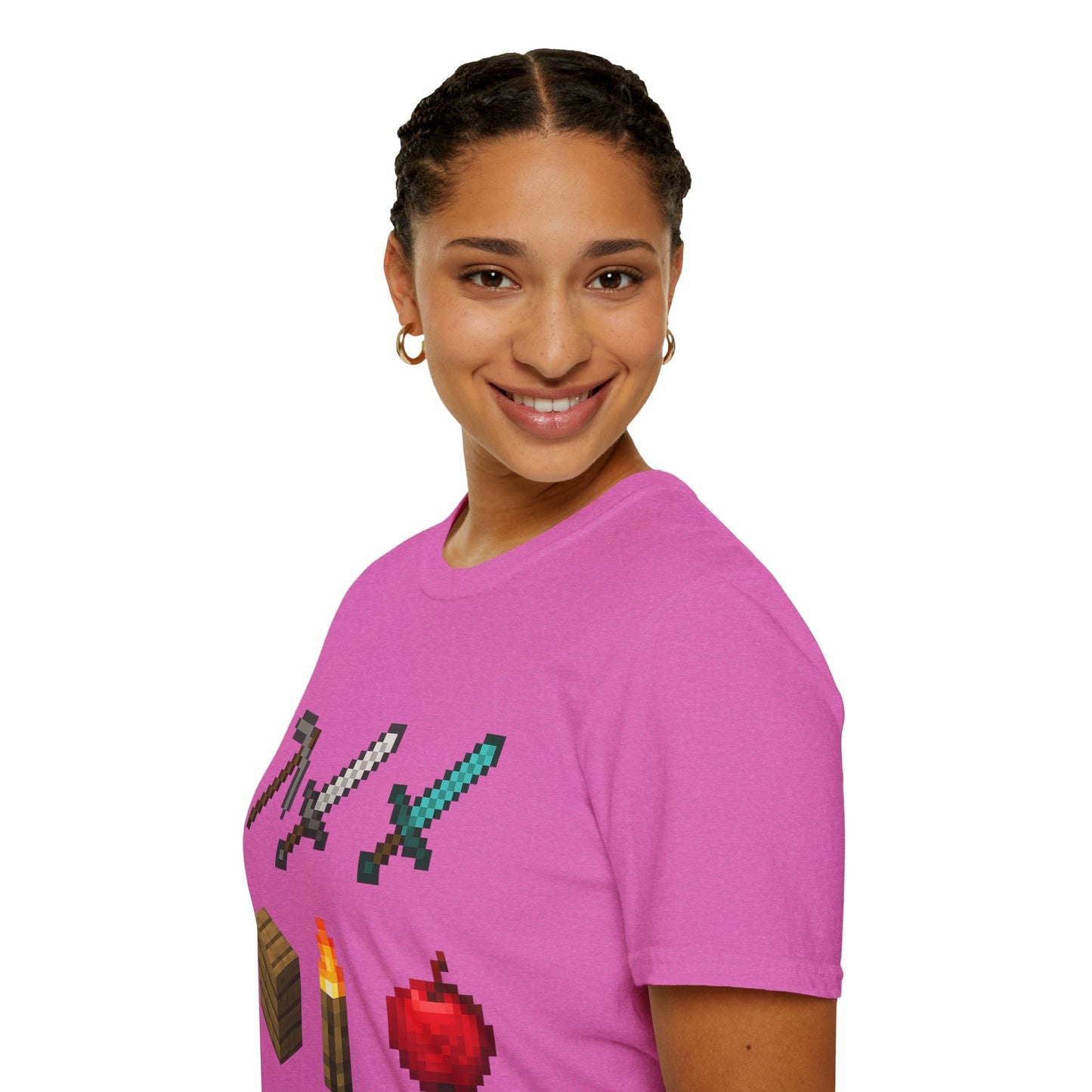 Pixel Tools & Items T-Shirt | Retro Pixel Art Gaming Tee, 8-Bit Gamer Shirt, Pixel Weapons & Supplies Top, Video Game Lover Gift Unisex