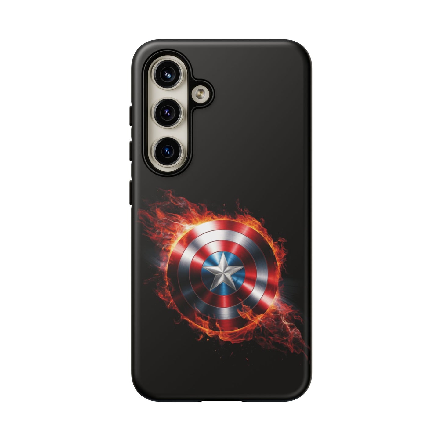 Captain America Shield in Flames Samsung Galaxy Tough Case