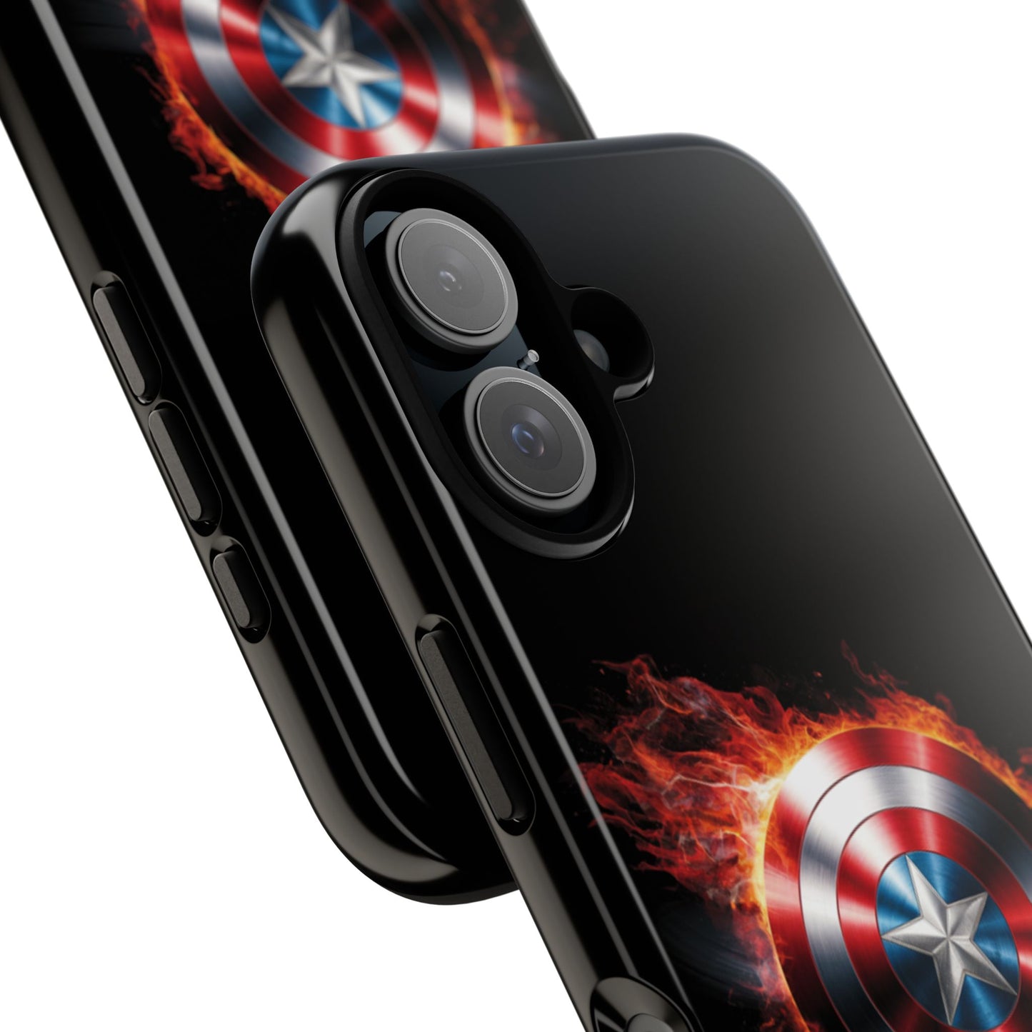 iPhone Case - Captain America Shield in Flames