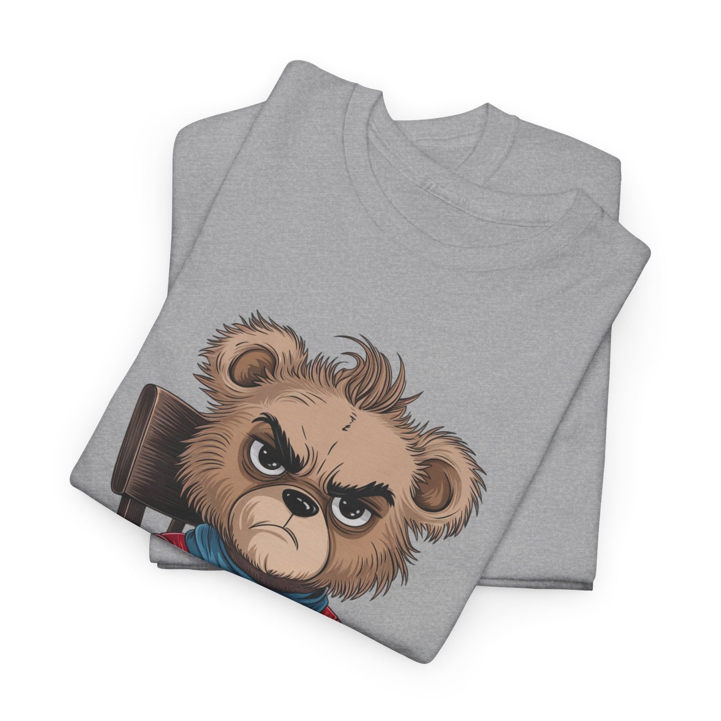 Grumpy Bear Graphic Tee – Please Bear With Me Shirt – Funny Animal T‑shirt – Sarcastic Humor Gift – Cute Bear Meme Art Tee