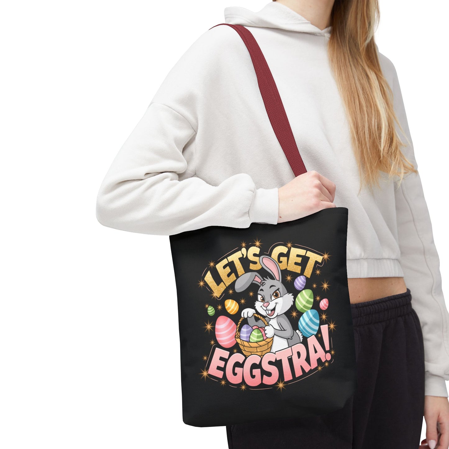 Easter Bunny Tote Bag - 'Leg's Get Eggstra'
