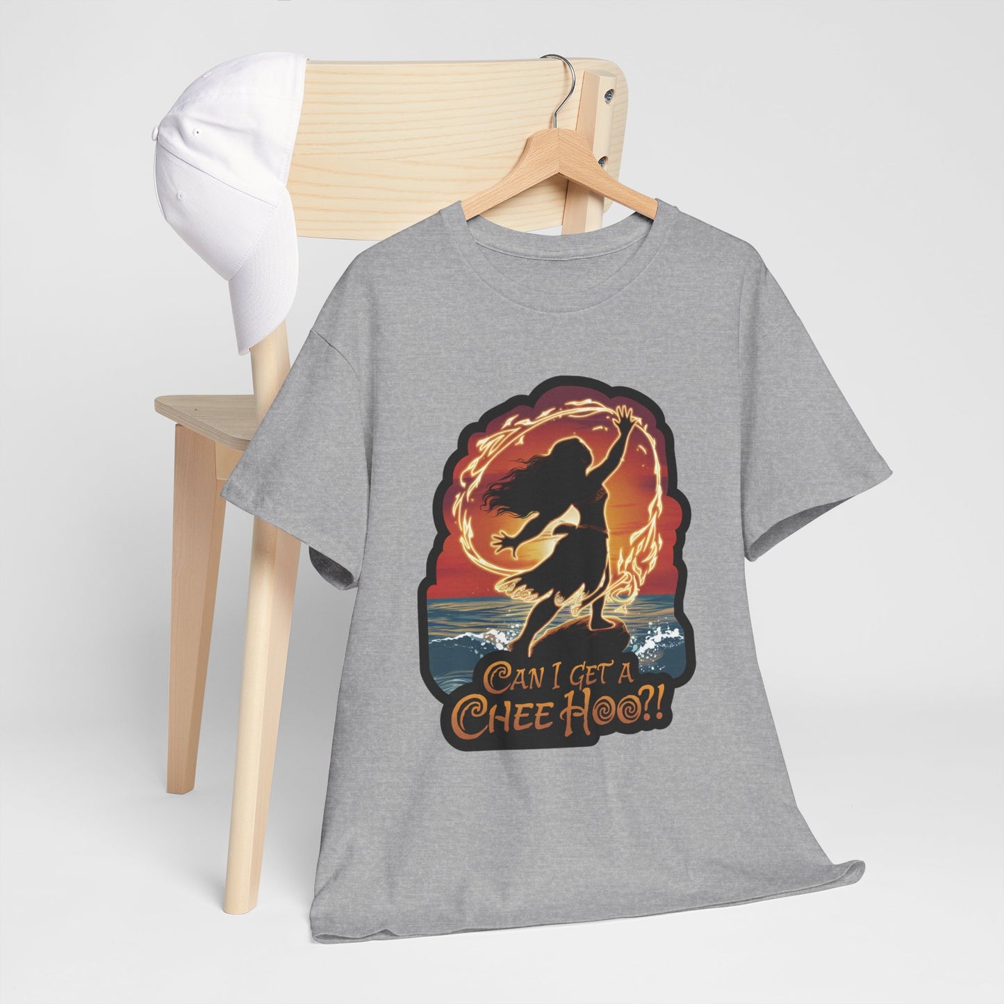 Can I Get a Chee Hoo Shirt – Hawaiian Island Vibes Tee – Hula Dancer Sunset Graphic T-Shirt – Polynesian Luau Party Unisex Top
