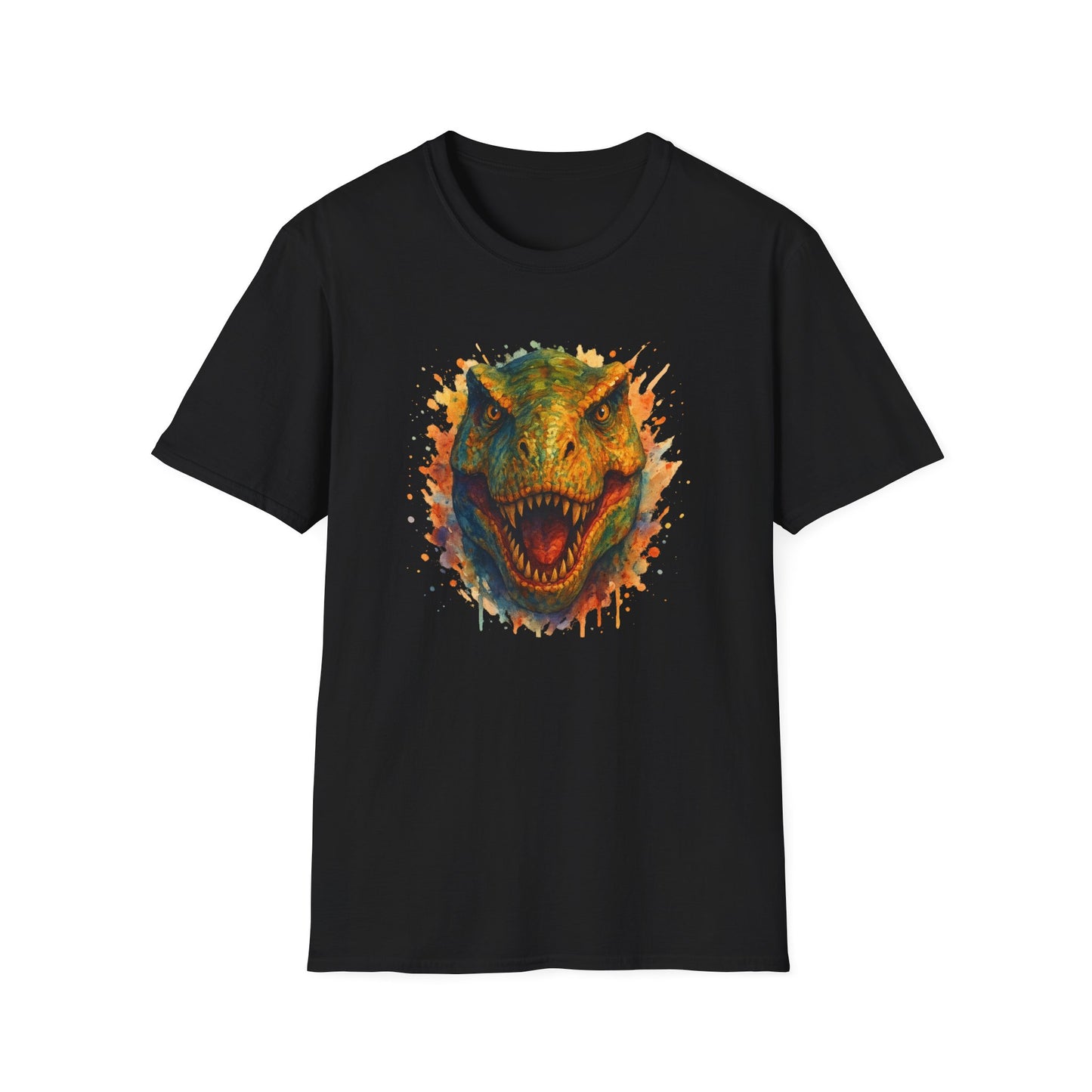 Watercolor T-Rex T-Shirt | Psychedelic Dinosaur Tee | Prehistoric Rainbow Dino Gift | Unisex Cotton Graphic Shirt Jurassic Tee
