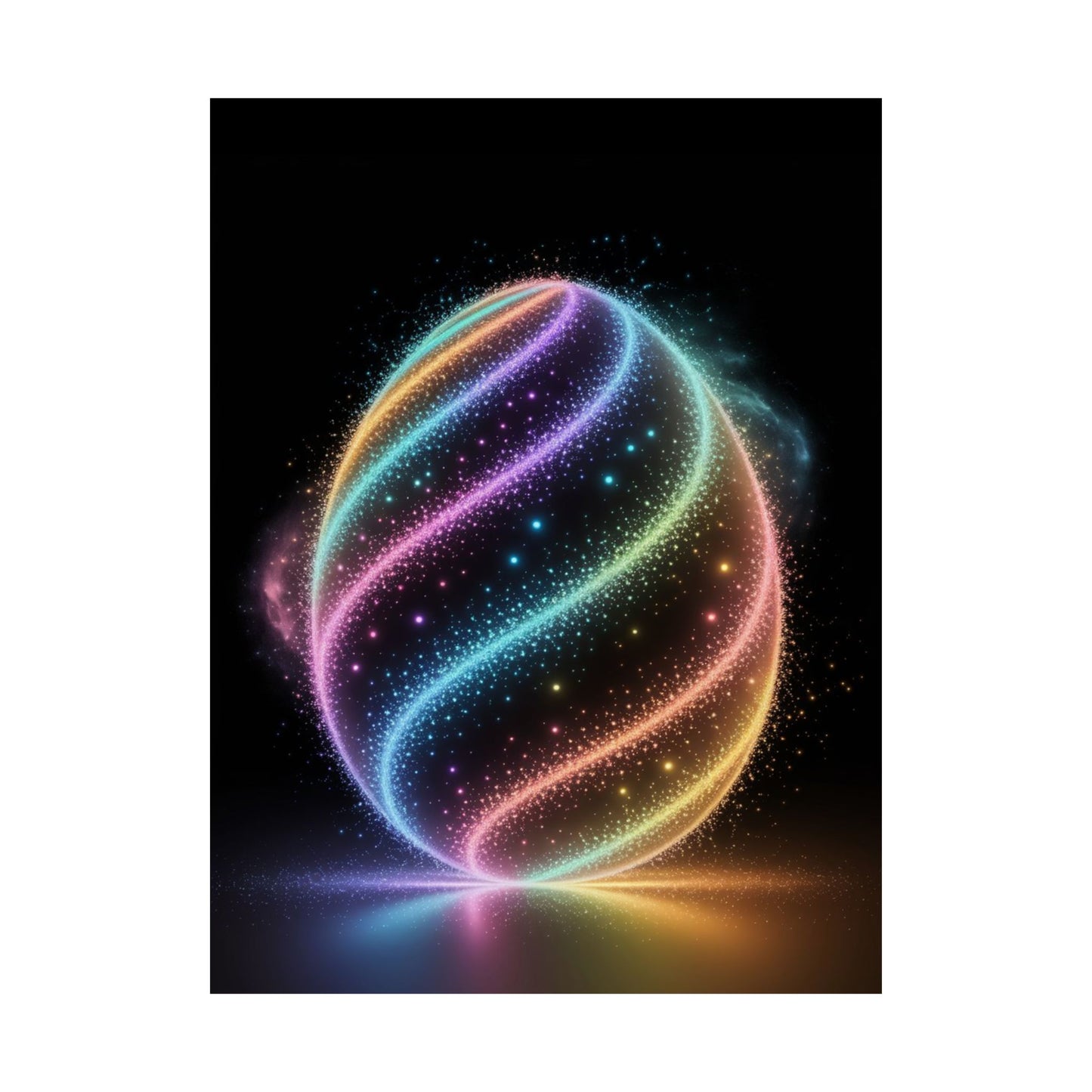 Easter Poster Bioluminescent Easter Egg Wall Art Easter Decor Easter Decoration