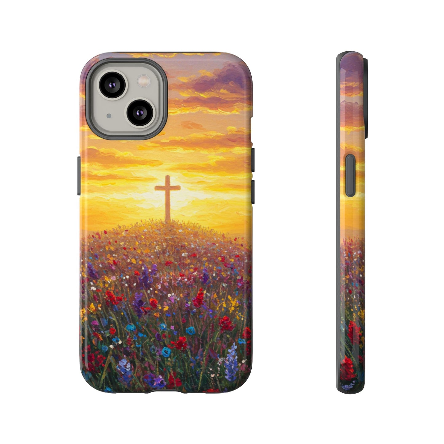 iPhone Case: Monet Style Cross Phone Case Christian Case Inspirational iPhone Case Spiritual Phone Case