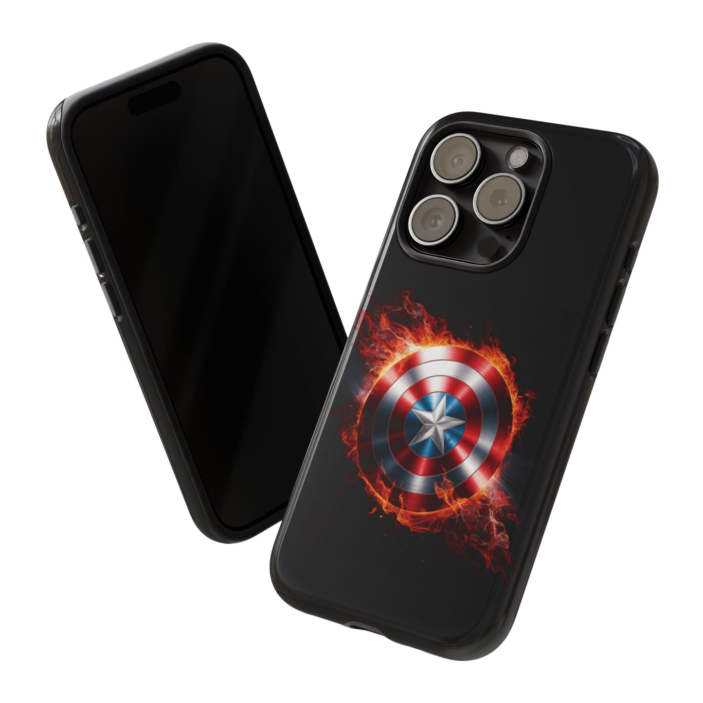 iPhone Case - Captain America Shield in Flames