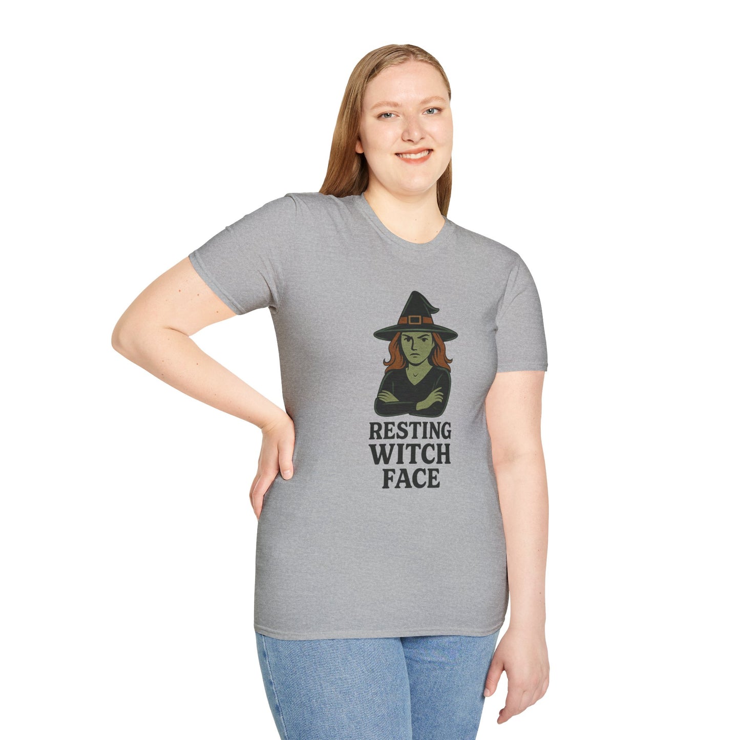 Resting Witch Face T-Shirt • Funny Halloween Witch Tee • Cozy Spooky Season Graphic Tee • Autumn Witch Shirt • Witches Aesthetic Fashion