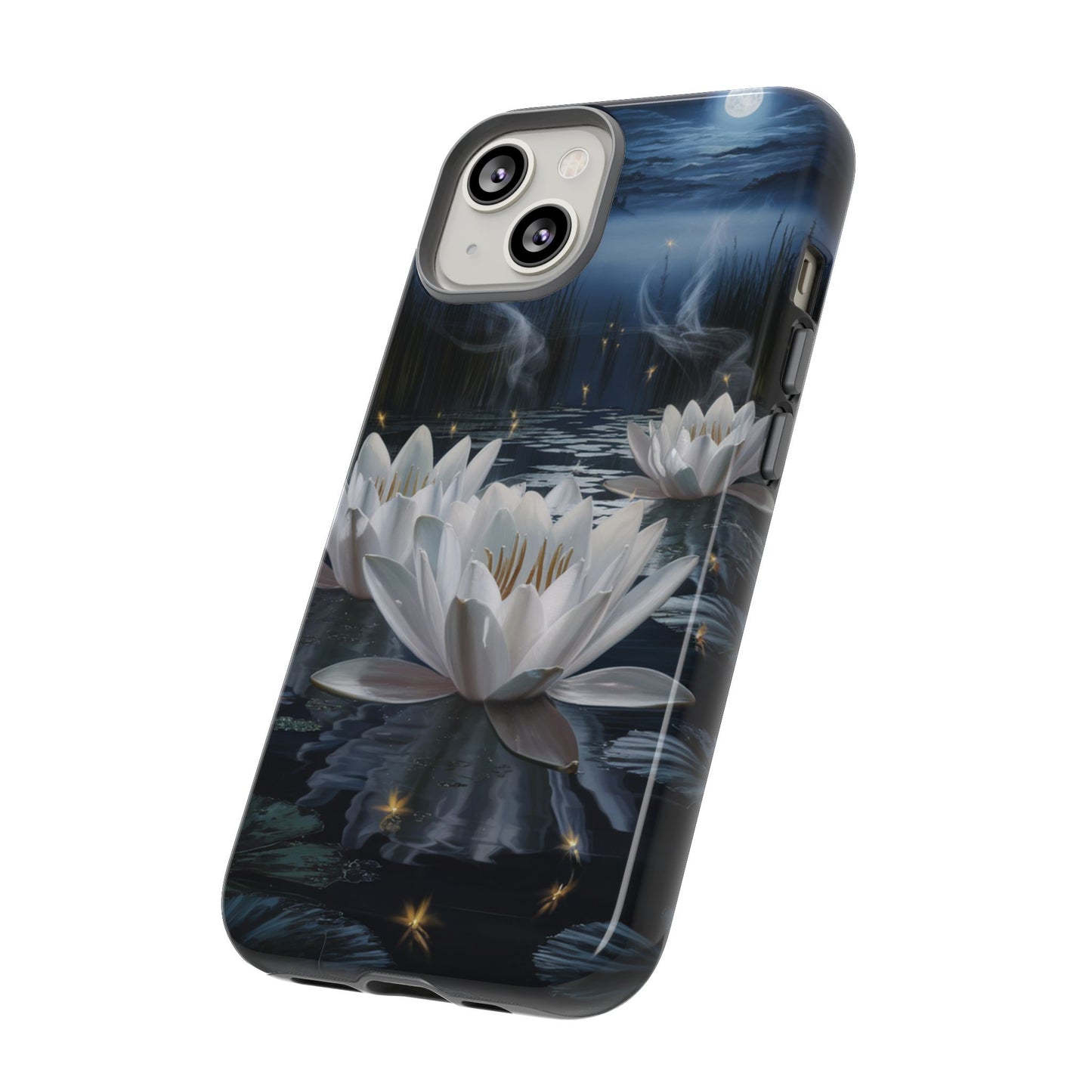 iPhone Case - Water Lilies Moonlight Design