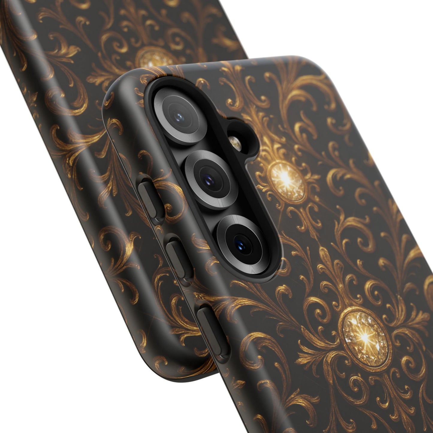 Luxury Baroque Samsung Case β Elegant Gold Ornate Floral Phone Cover for Galaxy
