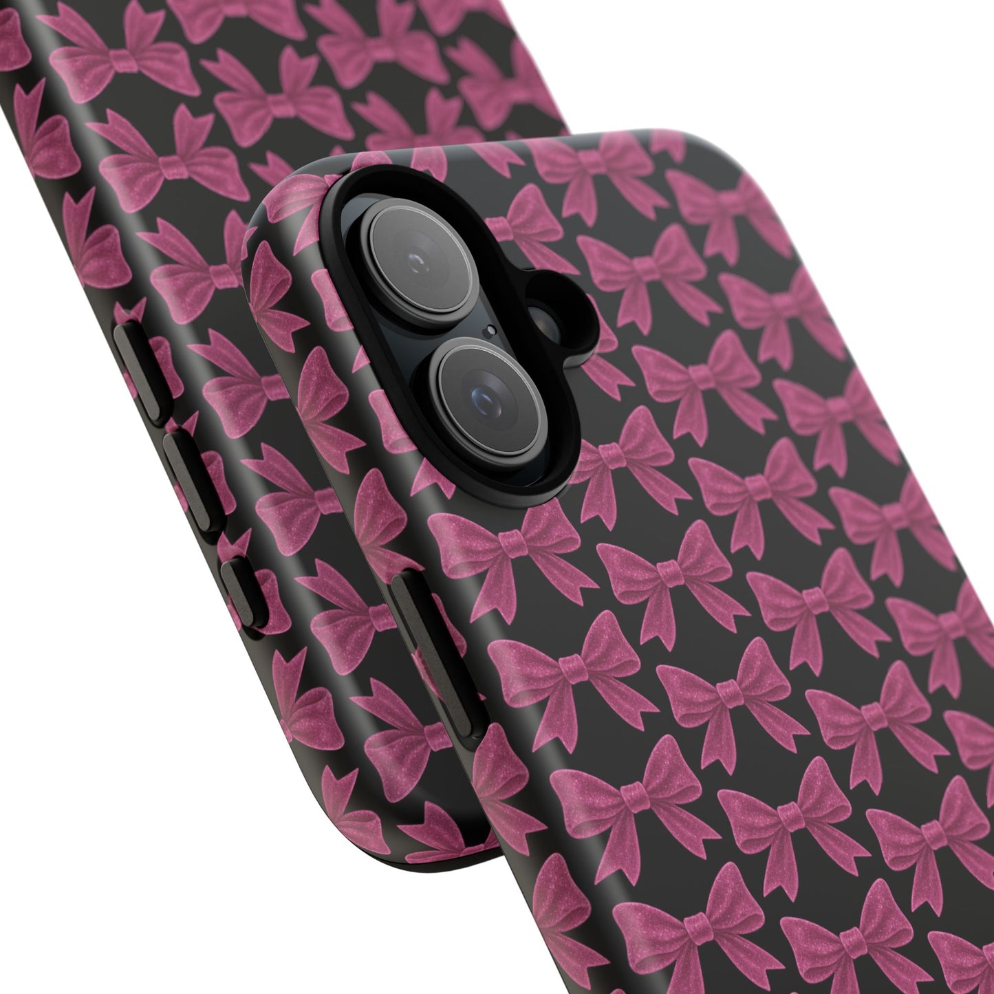 Pink Bow iPhone Case Coquette Aesthetic Phone Cover Glossy Y2K Girly Case Soft Girl Tech Accessory Cute iPhone Gift for Her