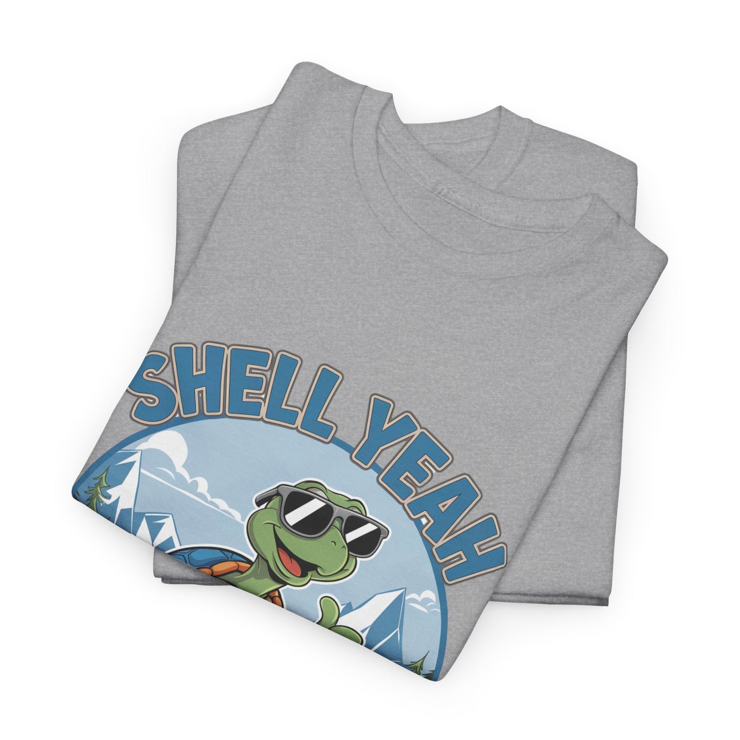 SHELL YEAH Turtle T-Shirt | Funny Cute Turtle Nature Graphic Tee | Handmade Animal Lover Gift | Eco Outdoor Adventure Shirt