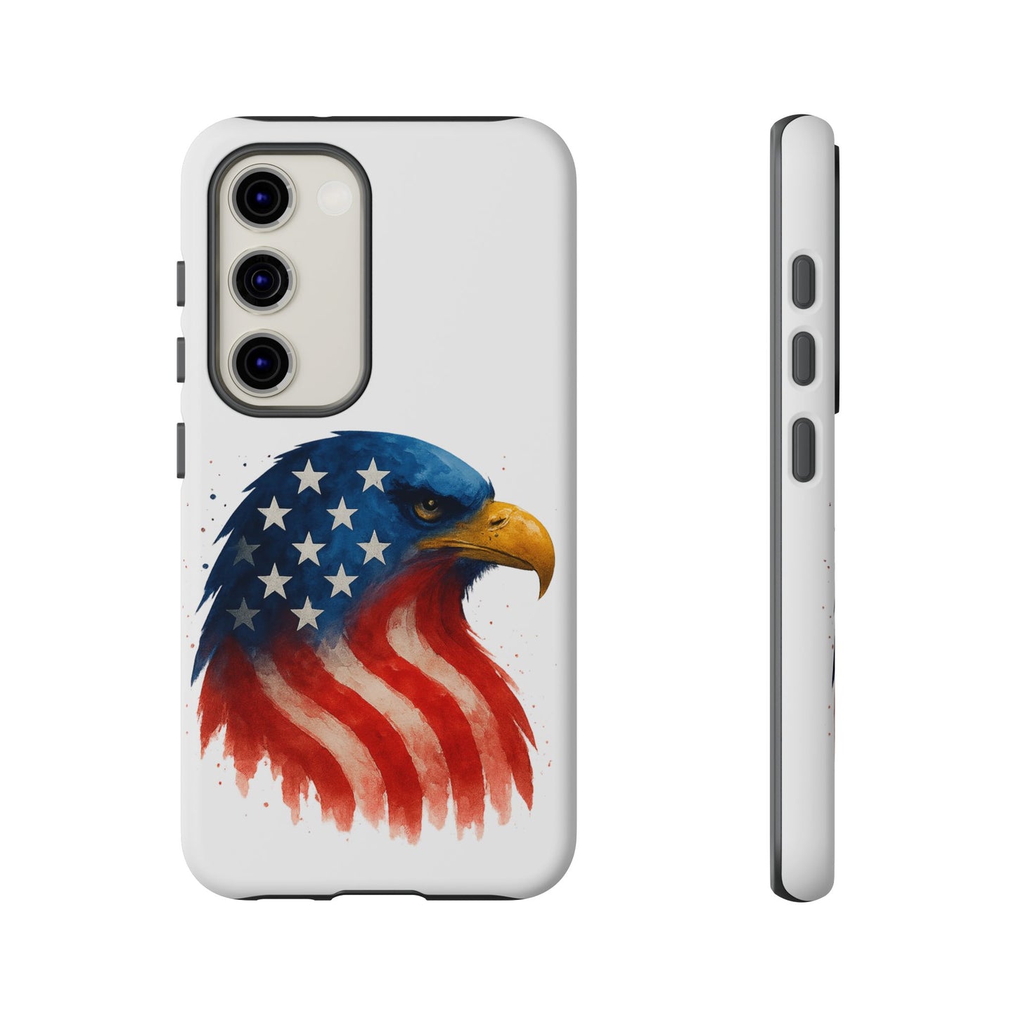 Patriotic Eagle Samsung Case - USA Flag Rugged Tough Cover, Dual-Layer Protection, Veteran and 4th of July Gift Galaxy Series