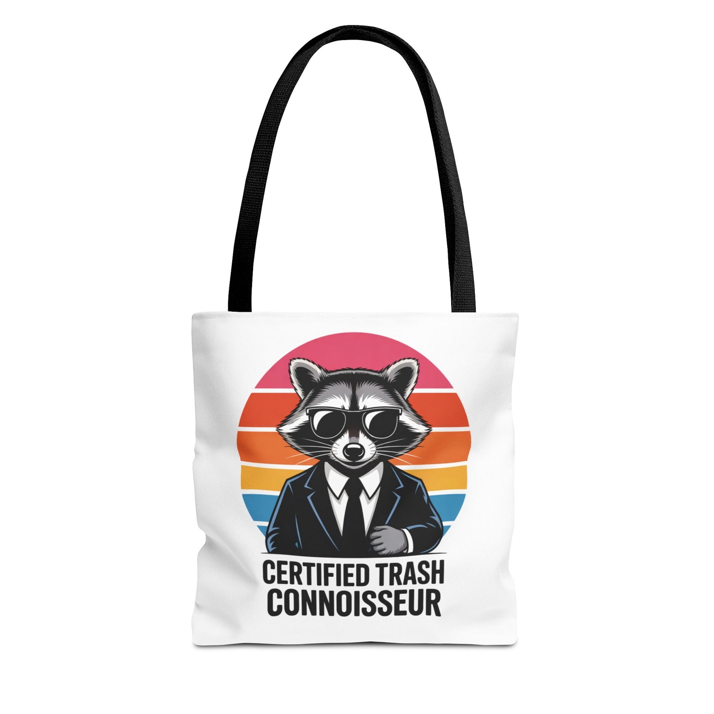 Certified Trash Connoisseur Raccoon Tote Bag Fun and Quirky Everyday Carry Trash Panda Bag