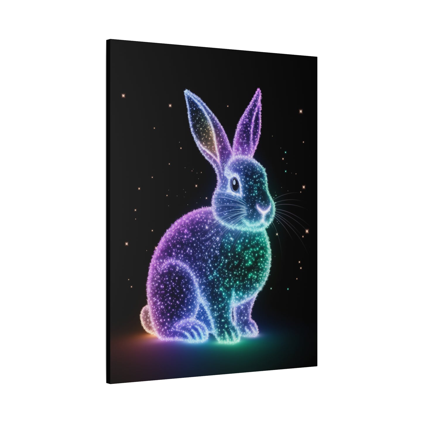 Easter Canvas Bioluminescent Bunny Decor Easter Bunny Art Easter Decor