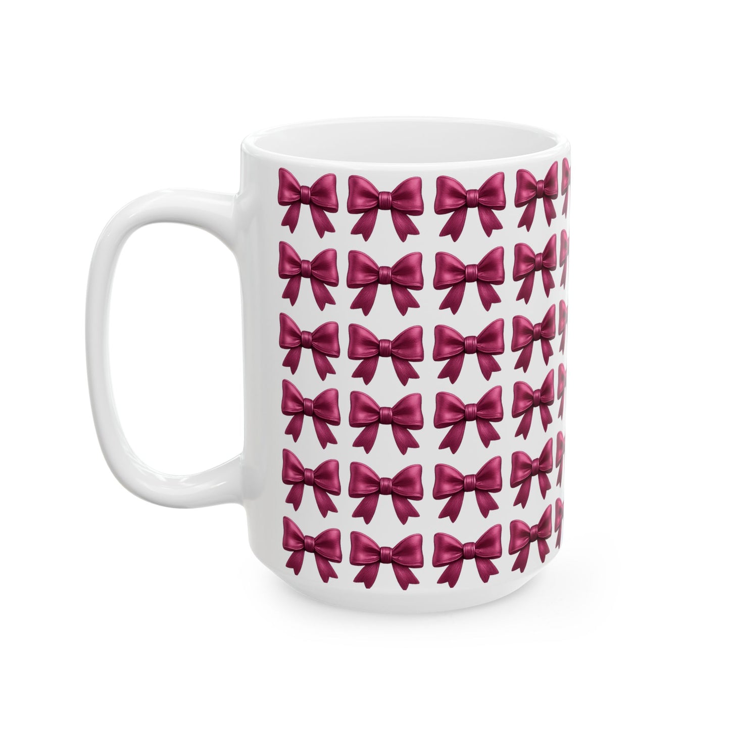 Pink Bow Aesthetic Coffee Mug – Coquette Balletcore Girly Cup, Cute Gift for Friends, Teens, Birthday, Cottagecore & Pink Lovers