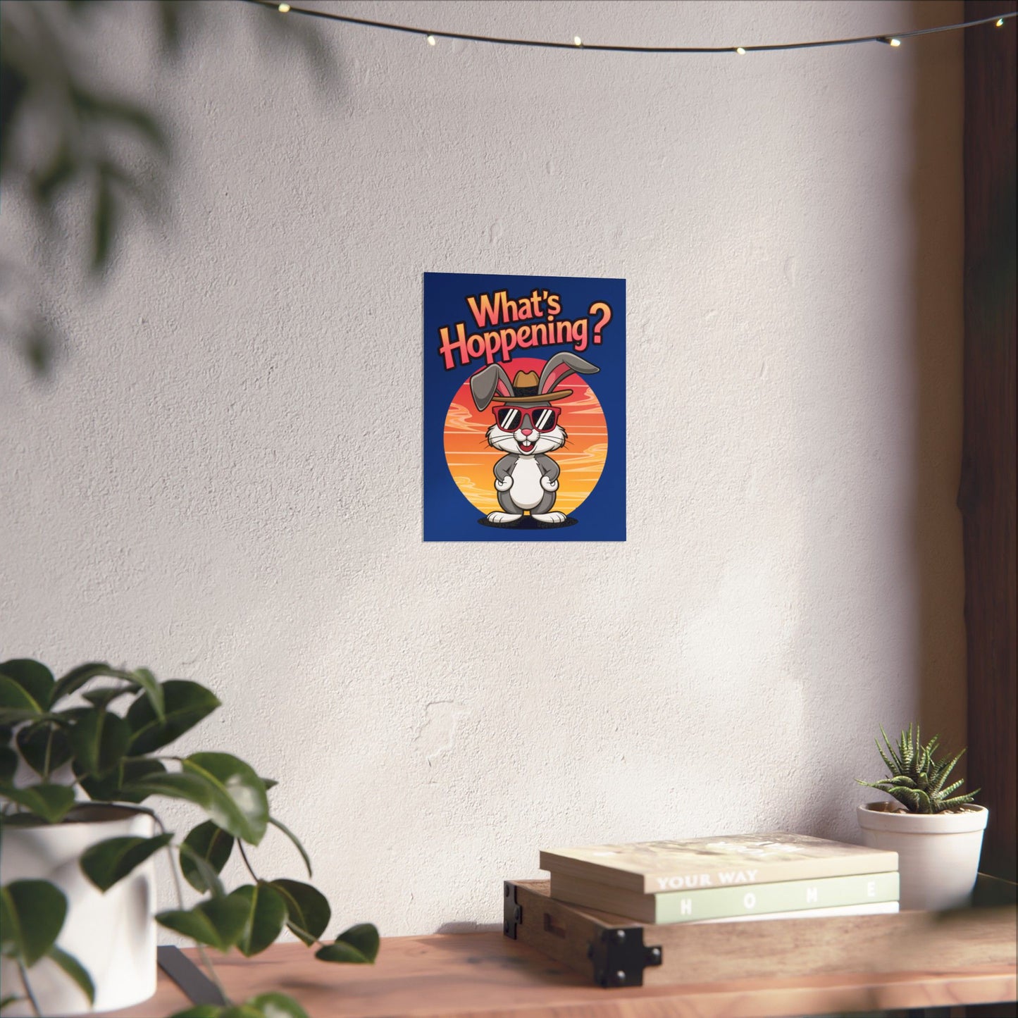 Vertical Poster - Cool Bunny 'What's Hoppening'