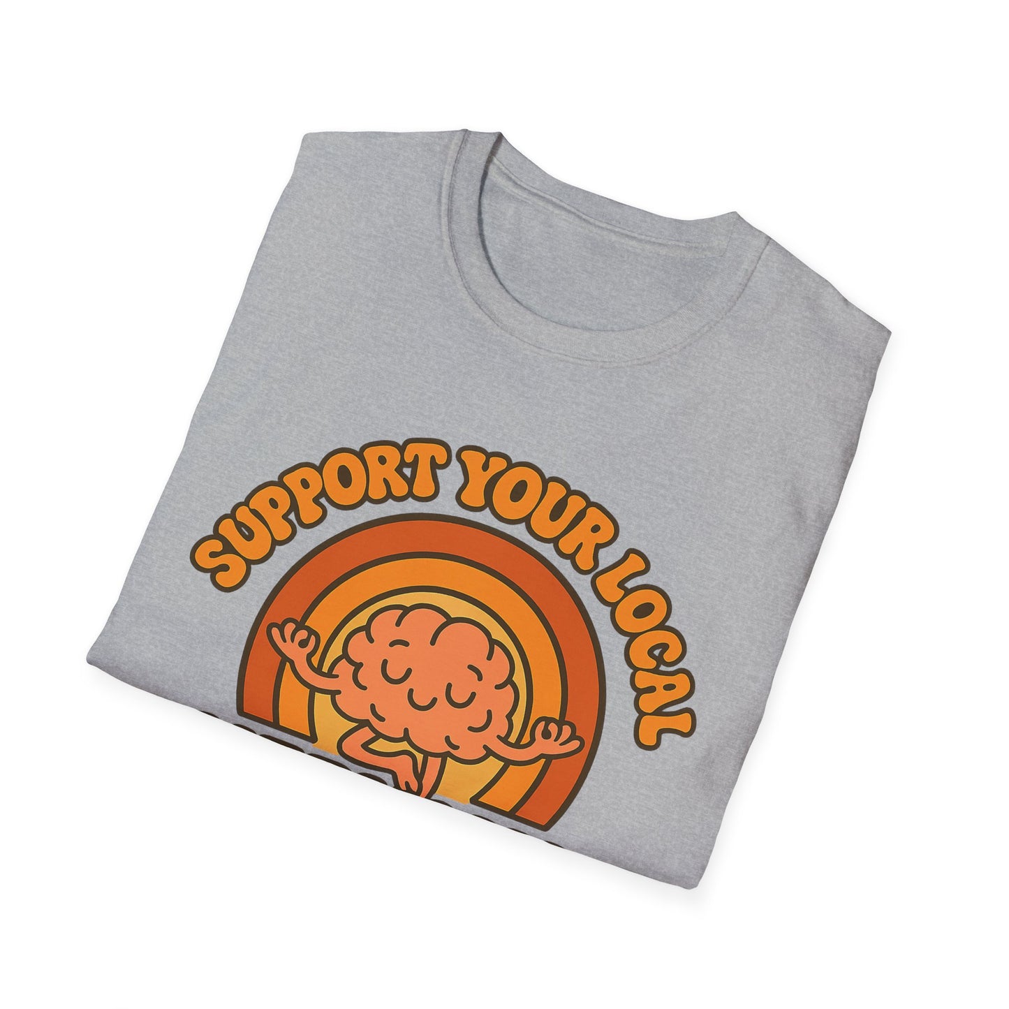 Support Your Local Nervous System T-Shirt | Funny Brain Tee, Neurodiversity Gift, Mental Health Humor Shirt, Science Geek Retro Tee