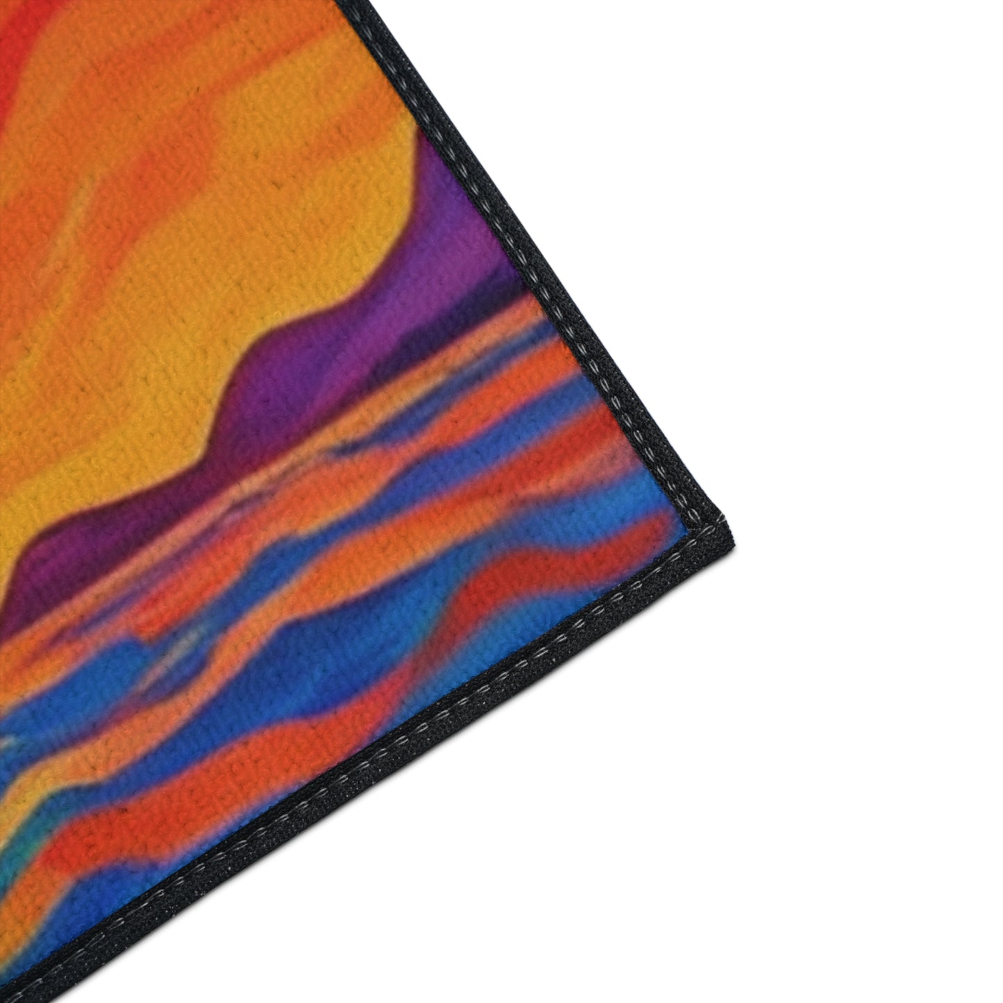 Floor Mat - Ship on Ocean at Sunset Painting