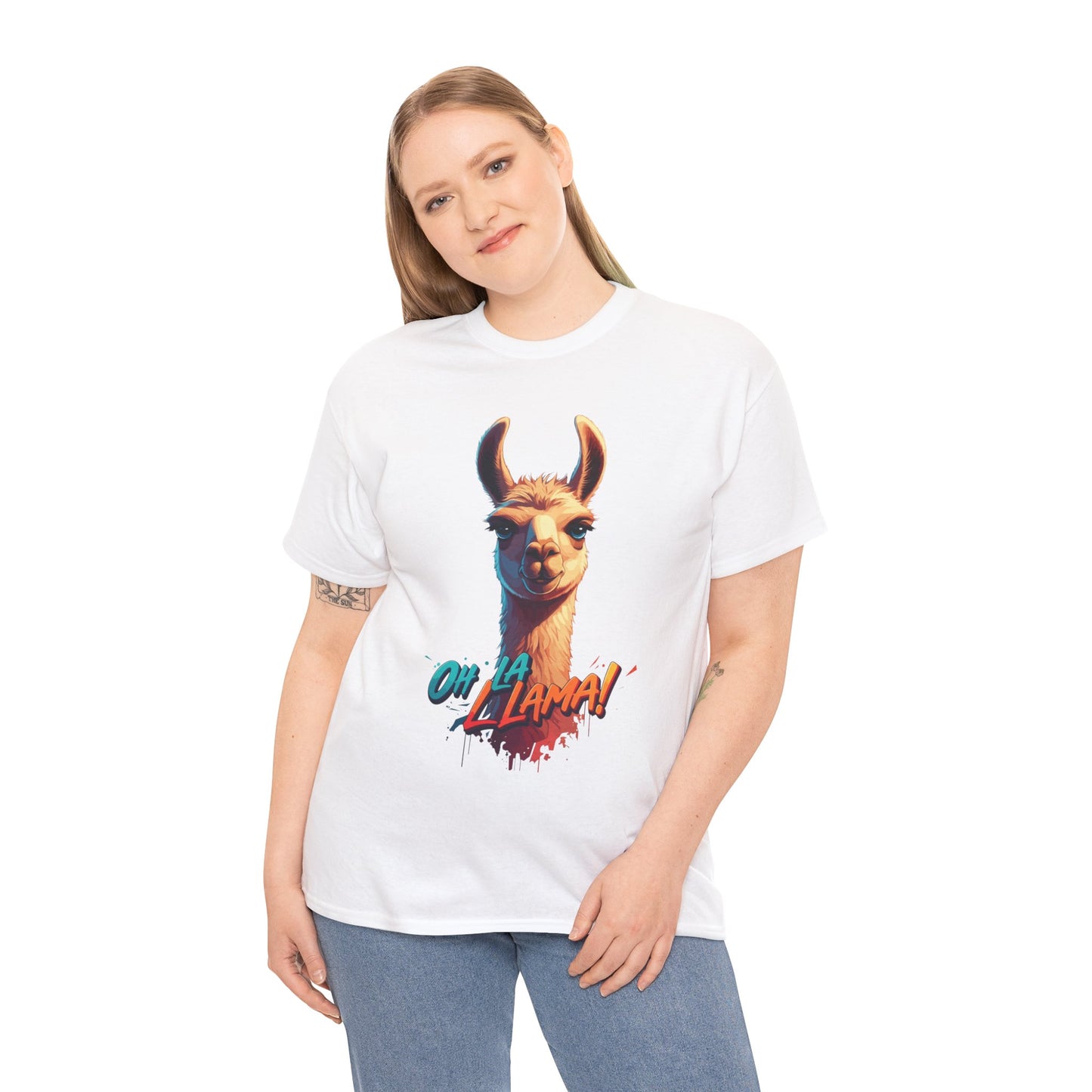 Oh la Llama Graphic Tee | Fun Llama T-Shirt, Cute Animal Lover Shirt, Llama Lover Gift, Quirky Party Tee, Trending Llama Fashion