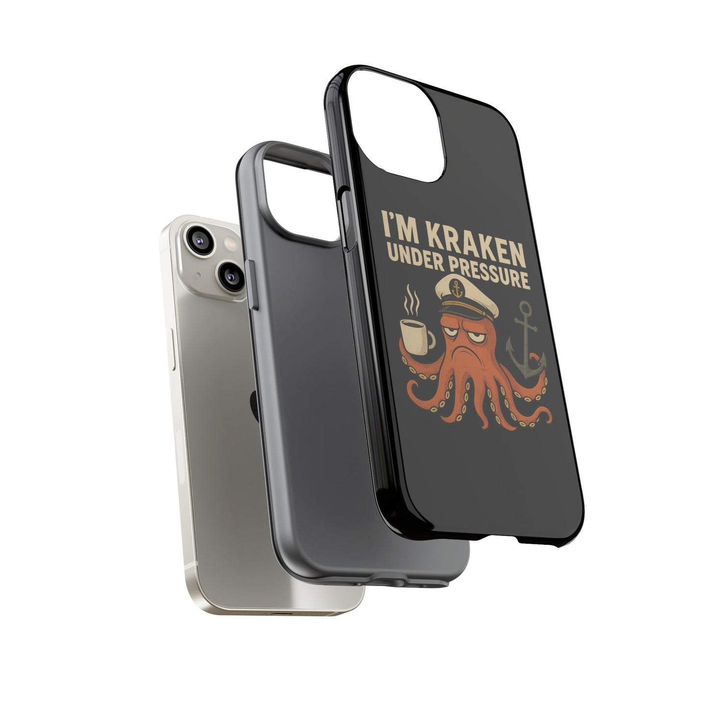 iPhone Case Stressed Octopus 'I'm Kraken Under Pressure' Nautical Phone Case Beach iPhone Case Ocean Themed Case