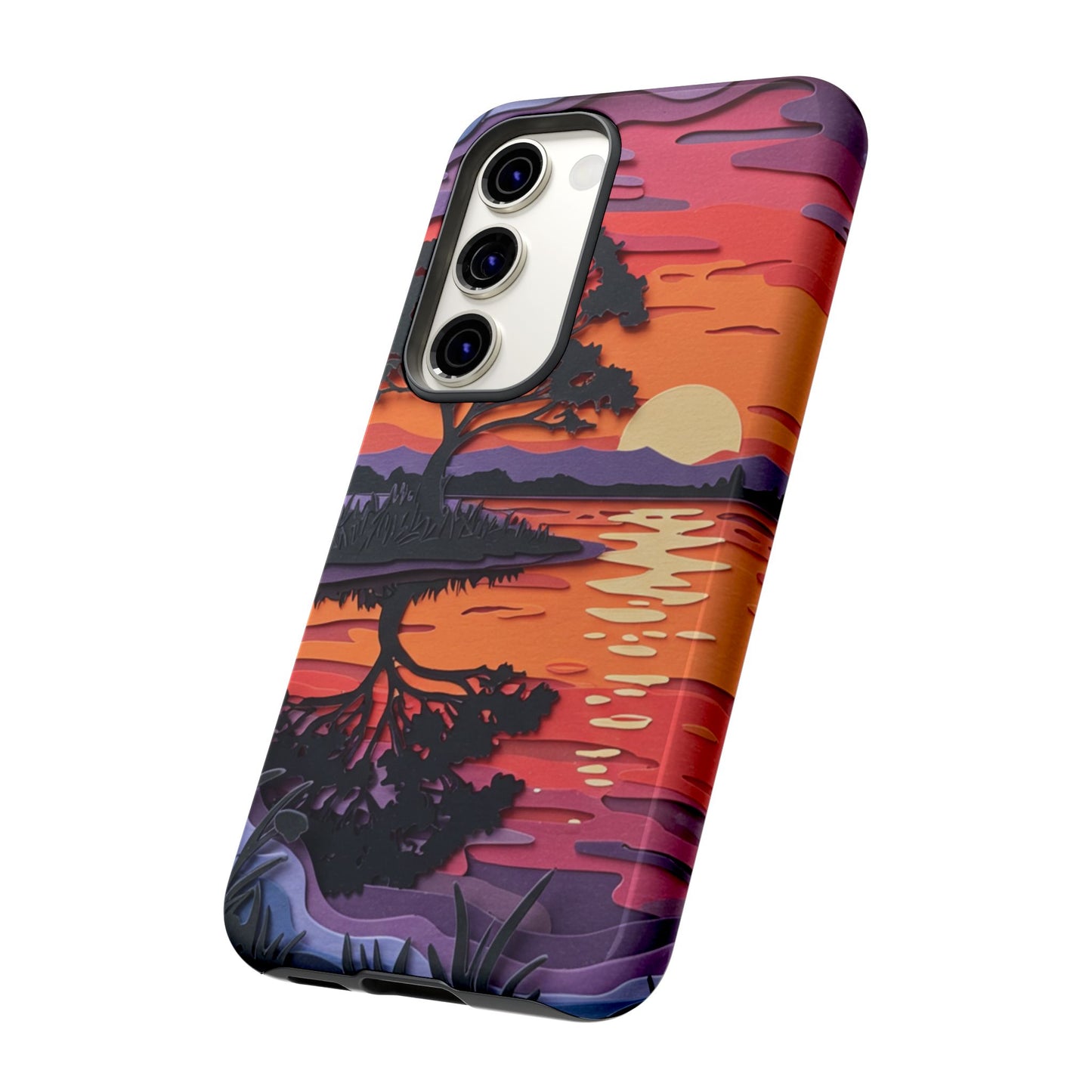 Samsung Galaxy Case - Colorful Paper Art Sunset