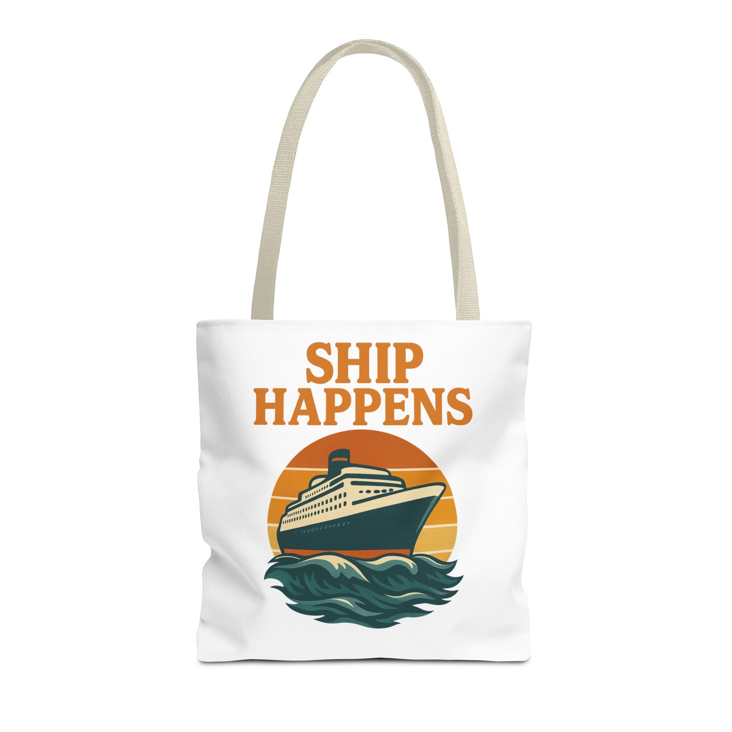 Ship Happens Tote Bag - Fun Nautical Design for Beach Lovers Cruise Bag Unique Gift for Travelers